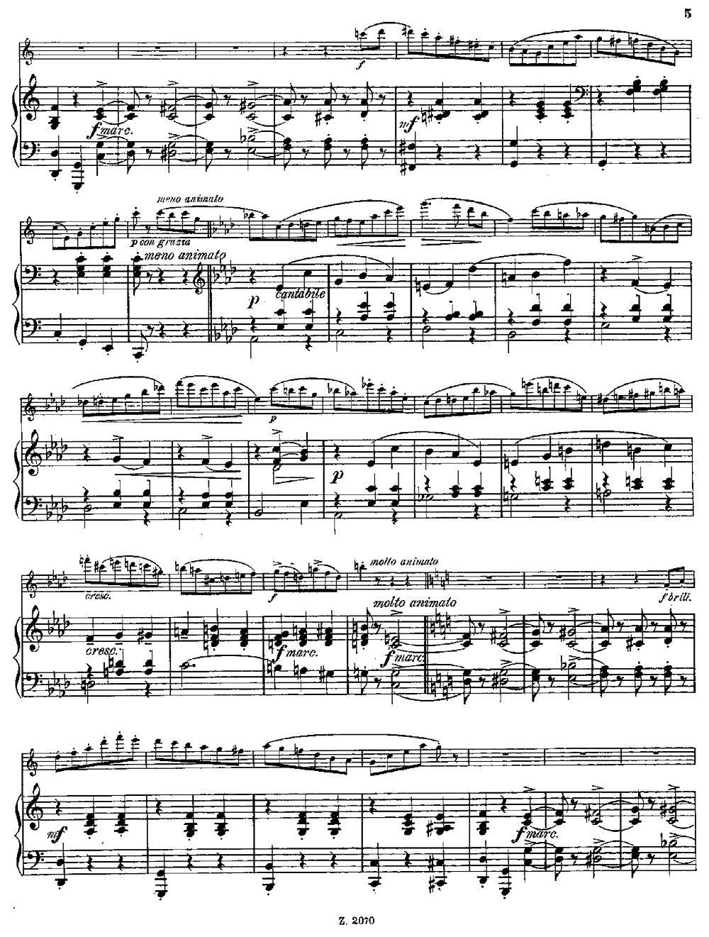 Walzer（Op.55 No.2）（长笛+钢琴伴奏）其它曲谱（图4）