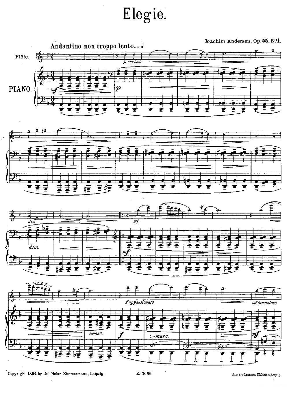 Elegie（Op.55 No.1）其它曲谱（图1）