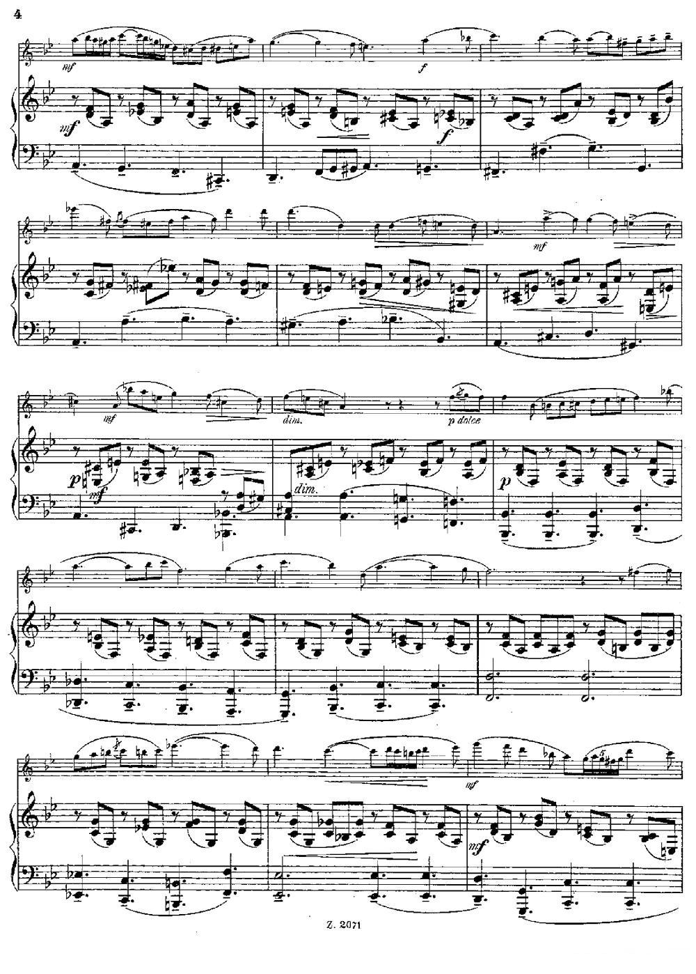 Notturno（Op.55 No.3）（长笛+钢琴伴奏）其它曲谱（图3）