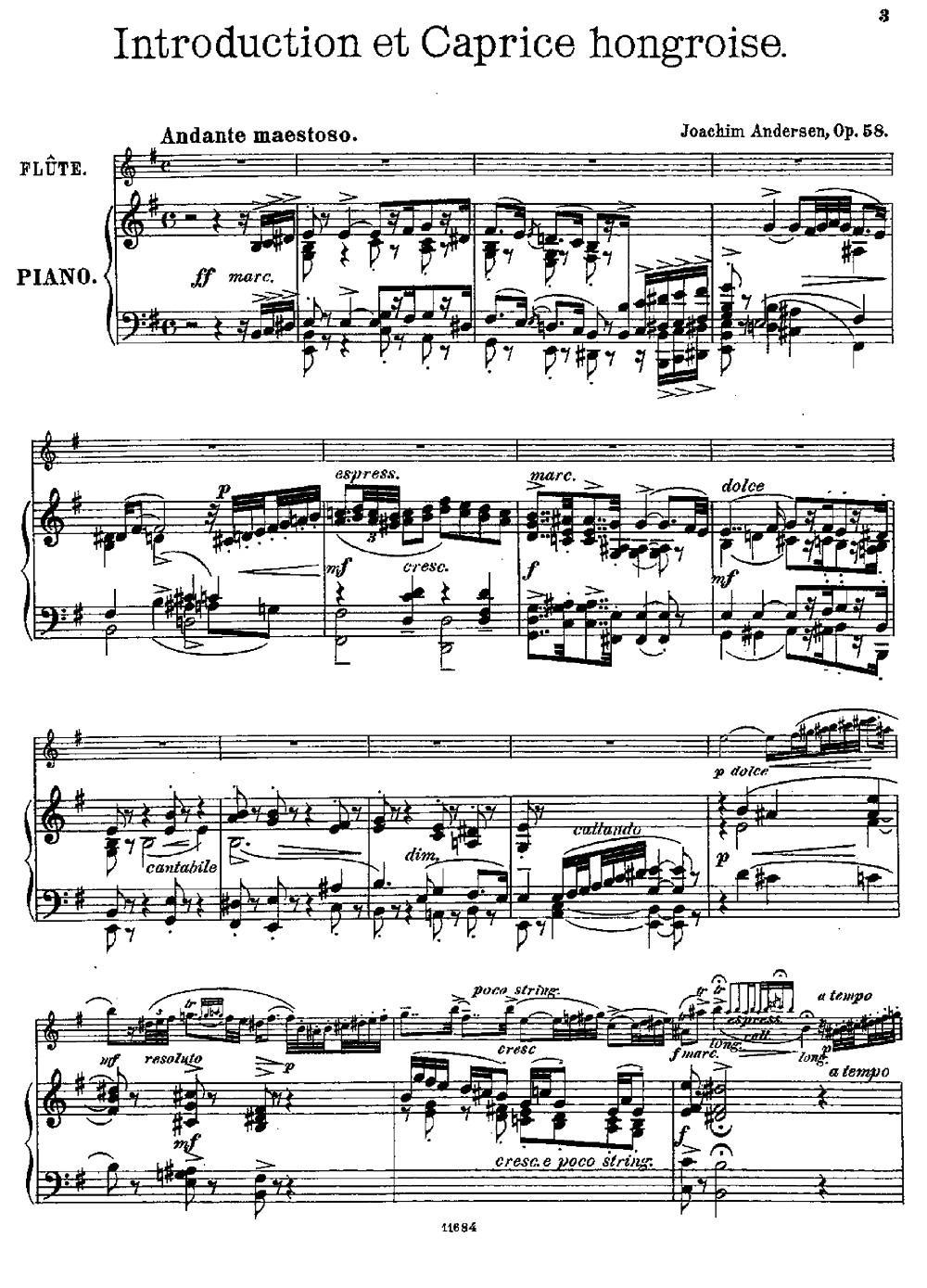 Introduction et Caprice（Op.58）（长笛+钢琴伴奏）其它曲谱（图1）