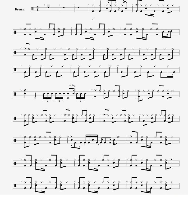CNBLUE 《孤独啊》 鼓谱其它曲谱（图1）