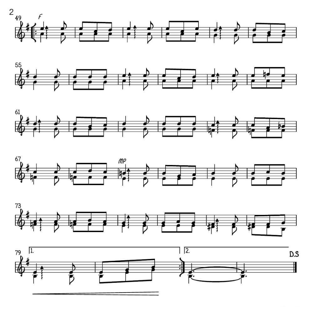 布拉格小夜曲（冬不拉演奏谱）其它曲谱（图2）