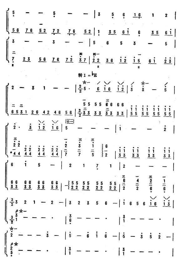 旋律转调练习曲（琵琶二重奏）5其它曲谱（图1）