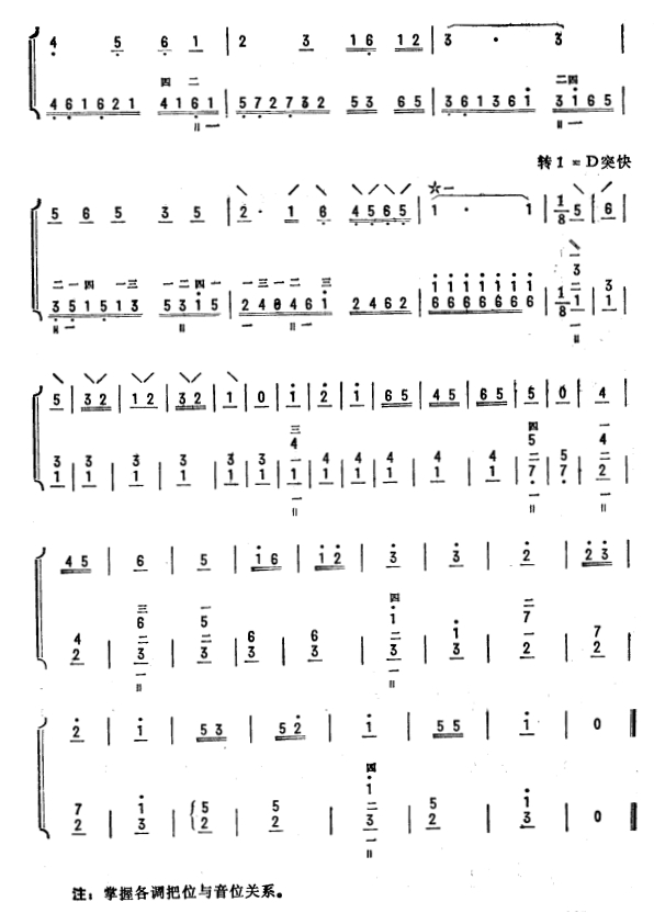 旋律转调练习曲（琵琶二重奏）9其它曲谱（图1）