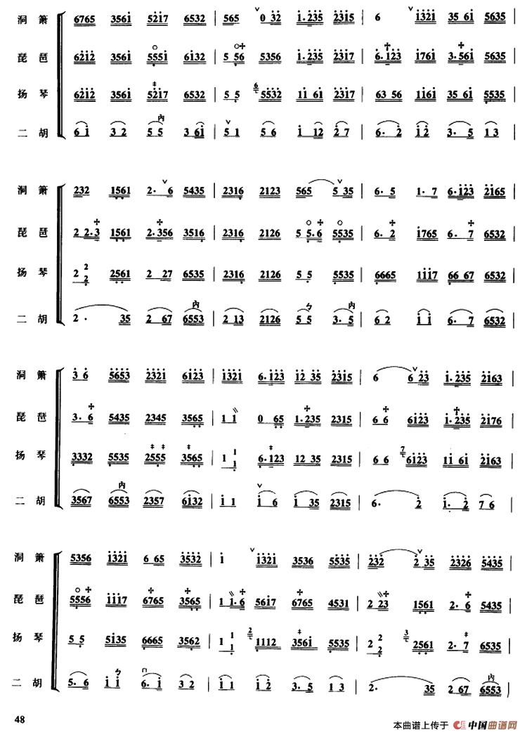 中花六板（民乐合奏）其它曲谱（图5）