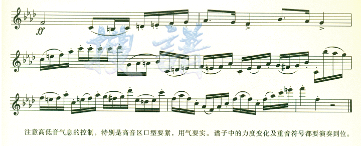 F小调44拍综合练习萨克斯曲谱（图2）