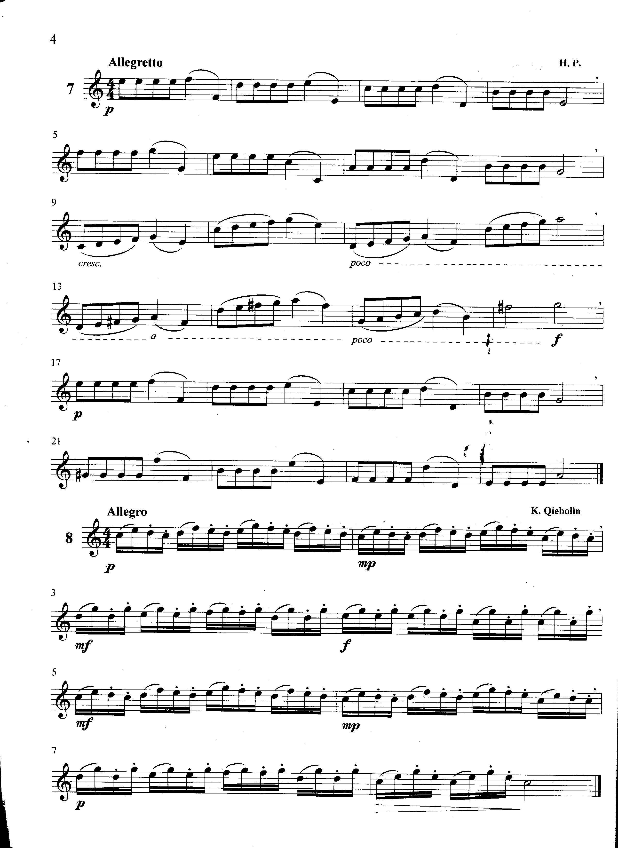 萨克斯管练习曲第100—004页萨克斯曲谱（图1）