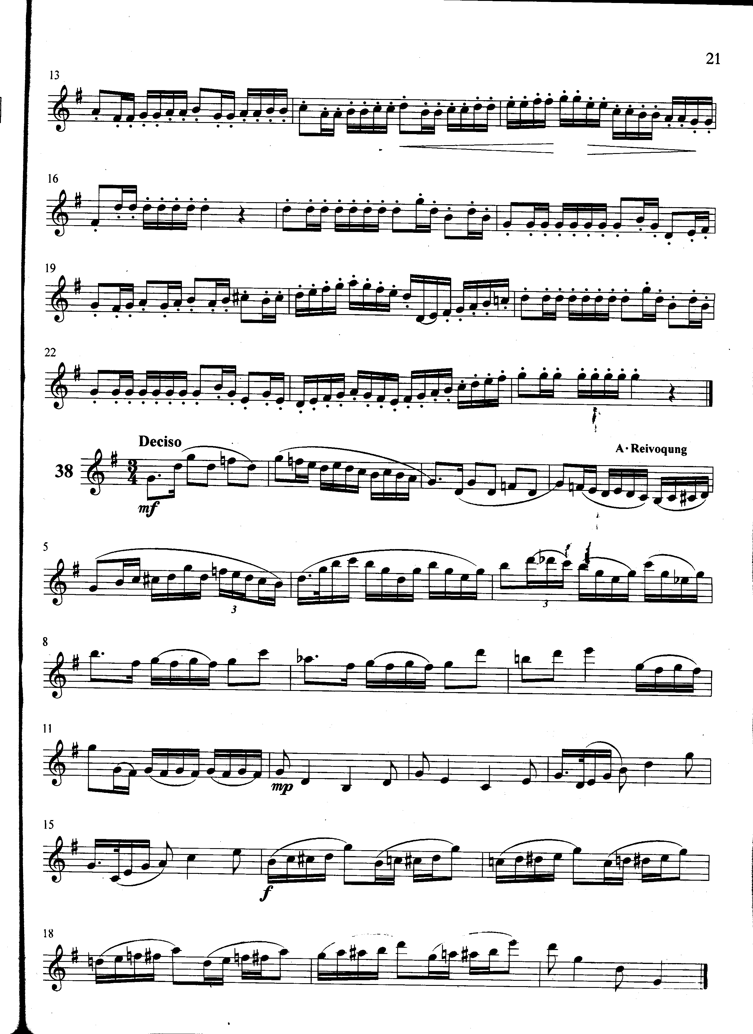 萨克斯管练习曲第100—021页萨克斯曲谱（图1）