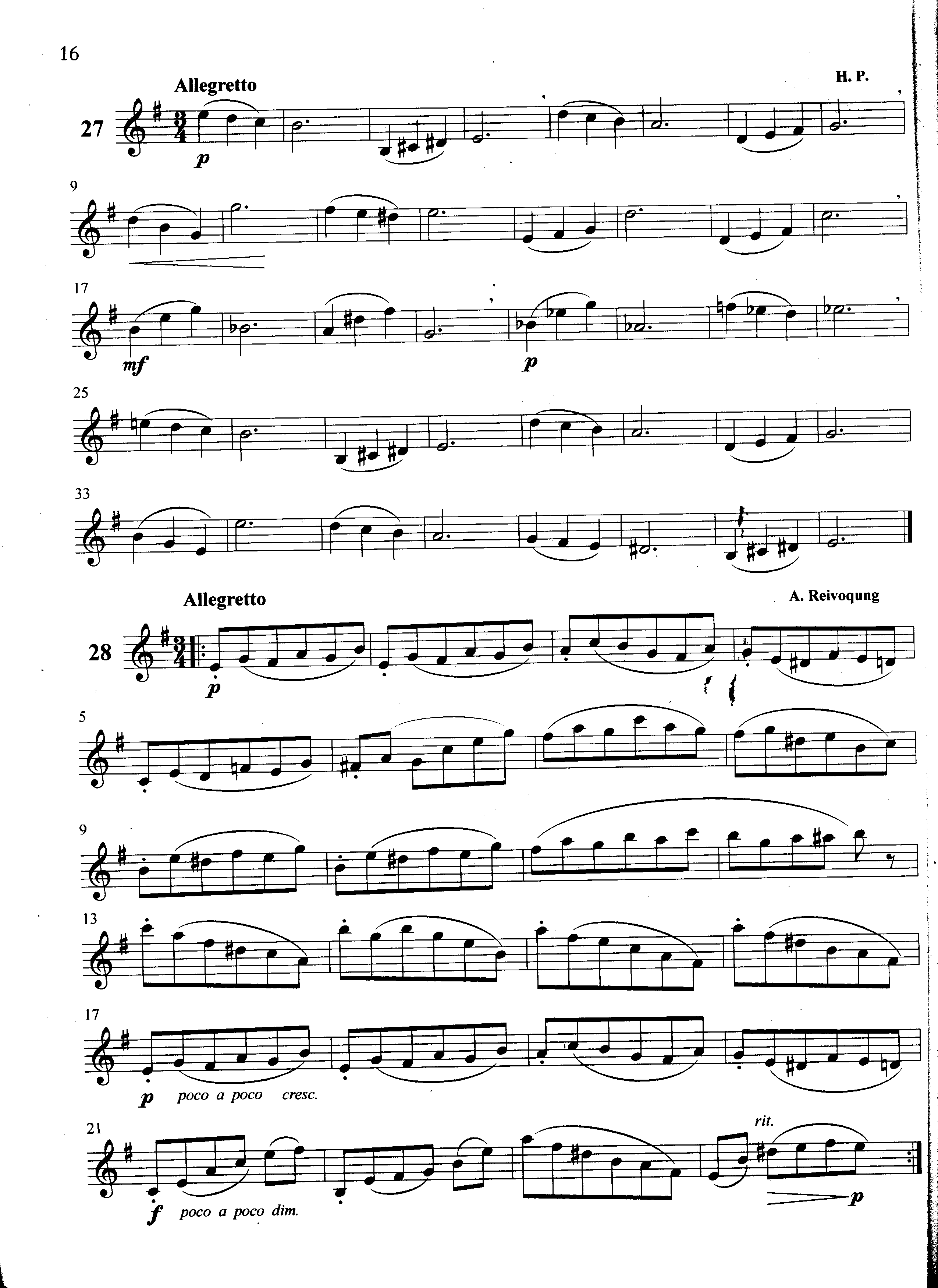 萨克斯管练习曲第100—016页萨克斯曲谱（图1）