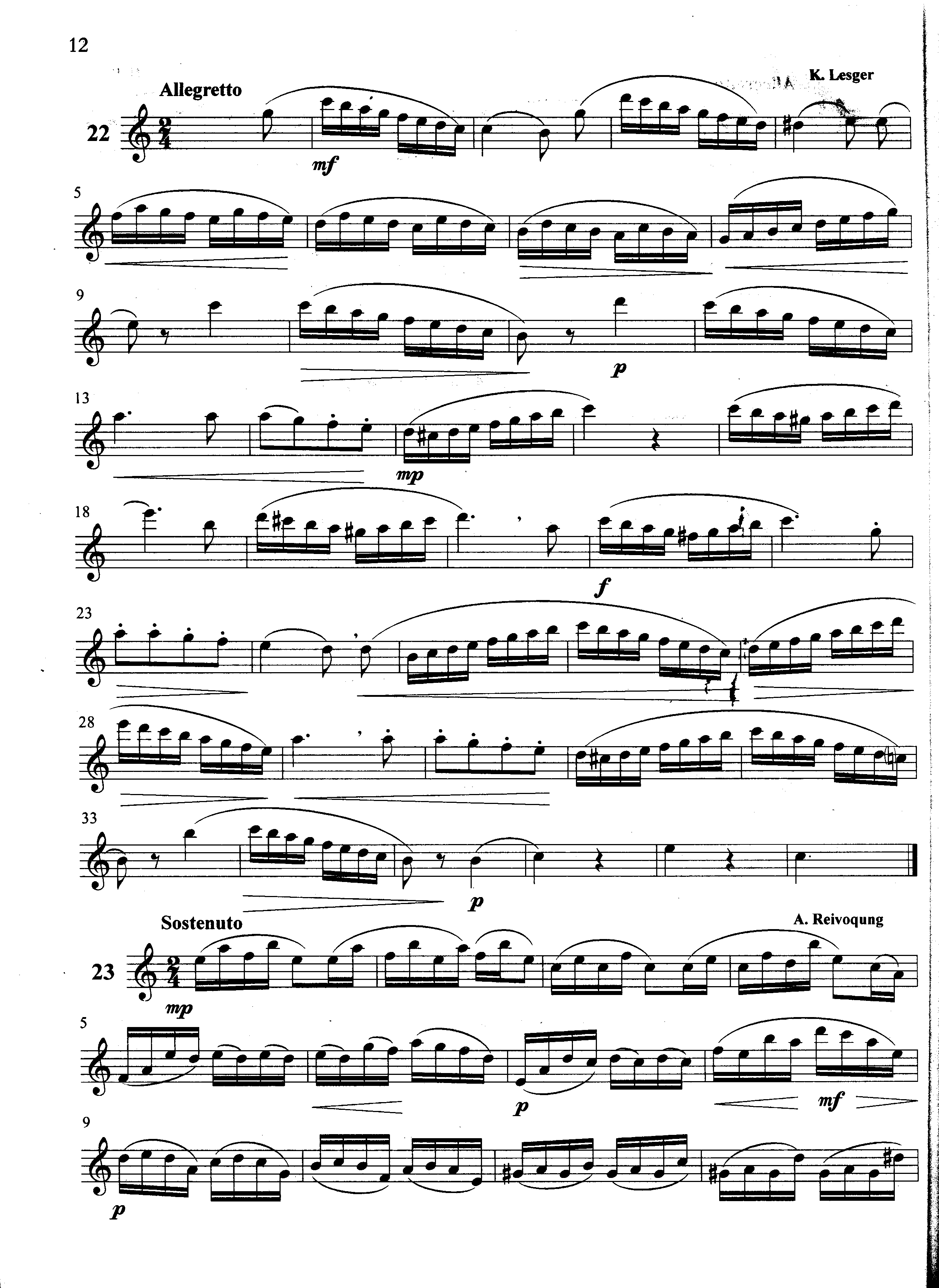 萨克斯管练习曲第100—012页萨克斯曲谱（图1）
