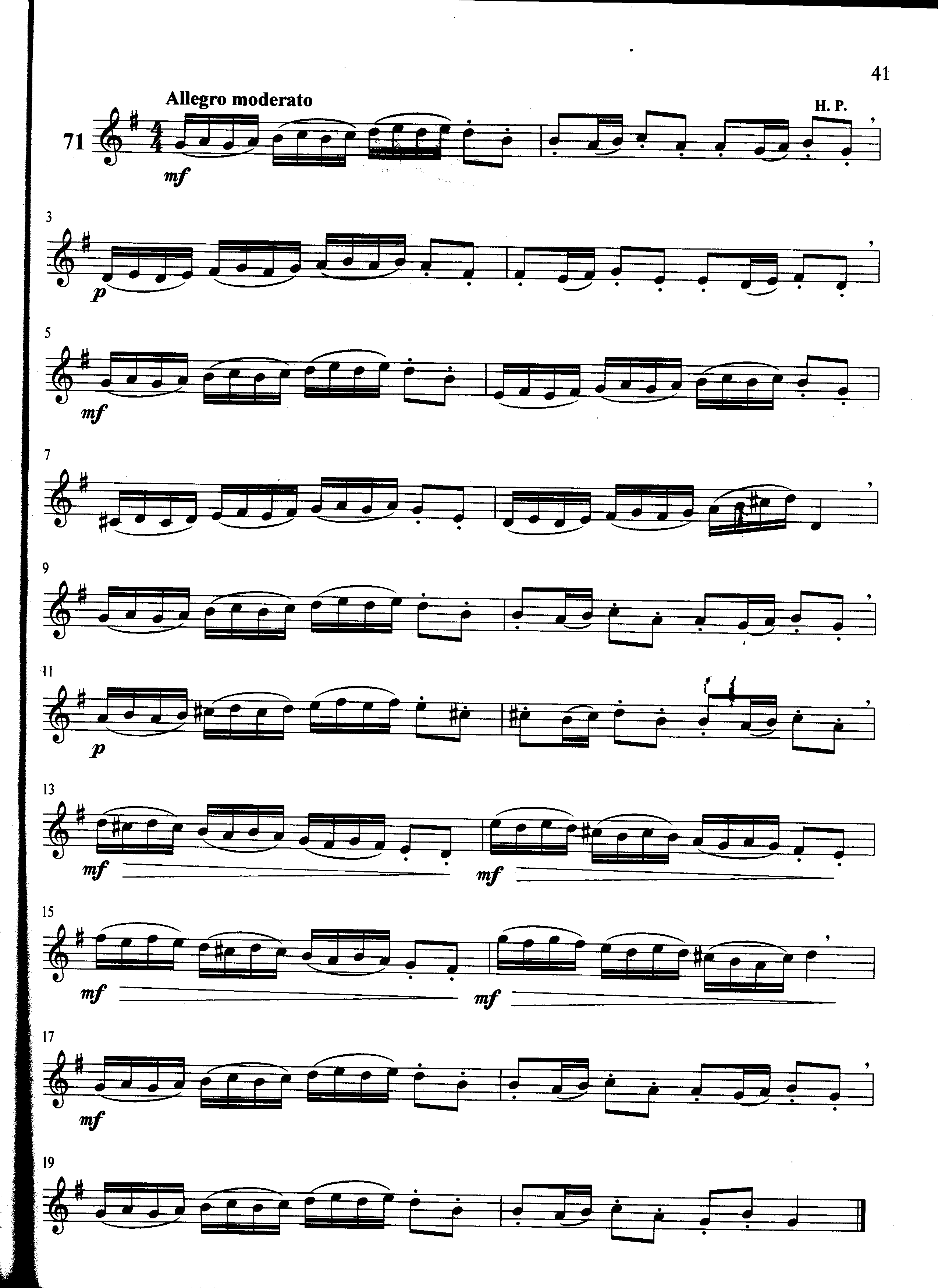 萨克斯管练习曲第100—041页萨克斯曲谱（图1）