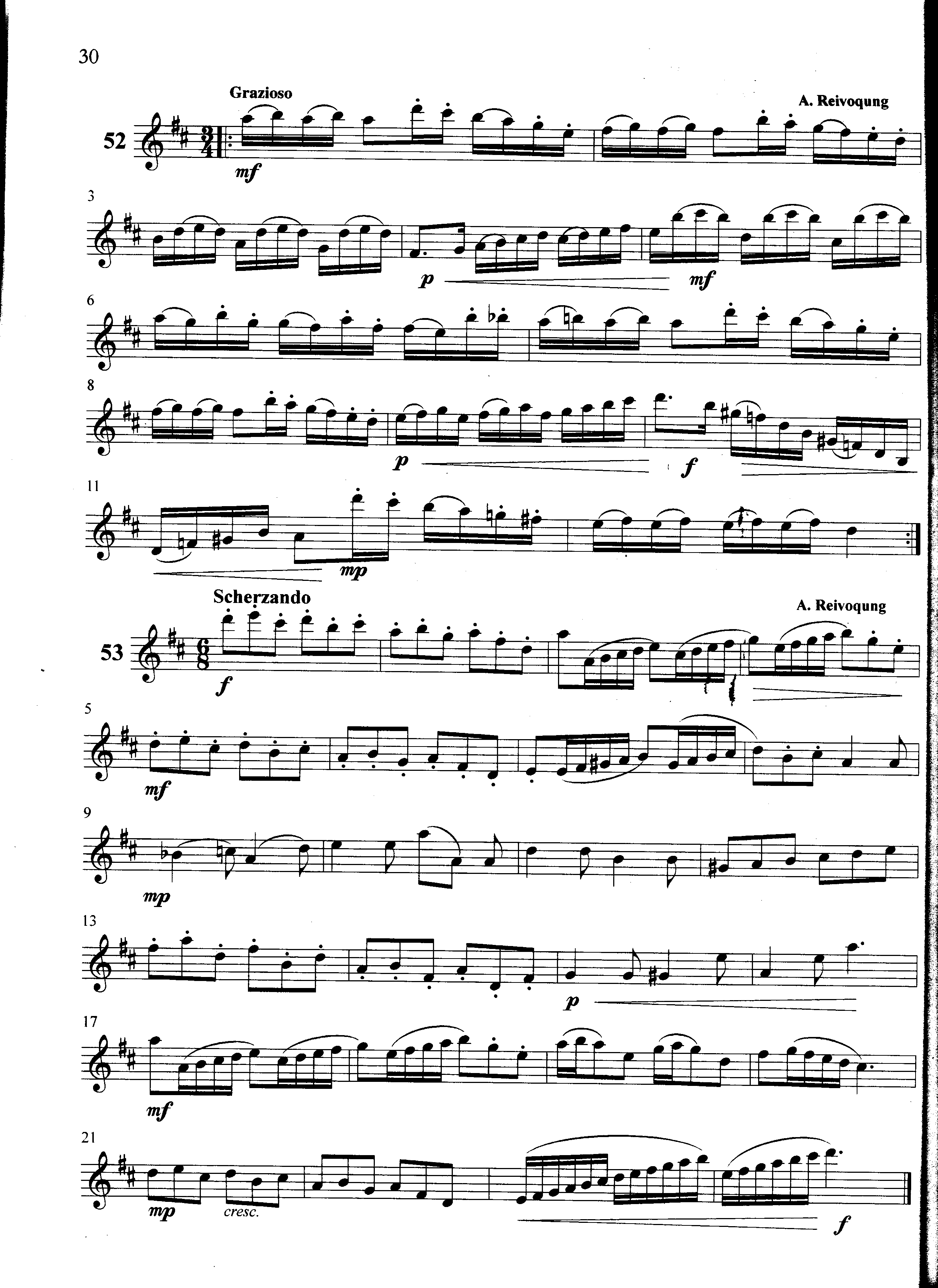 萨克斯管练习曲第100—030页萨克斯曲谱（图1）