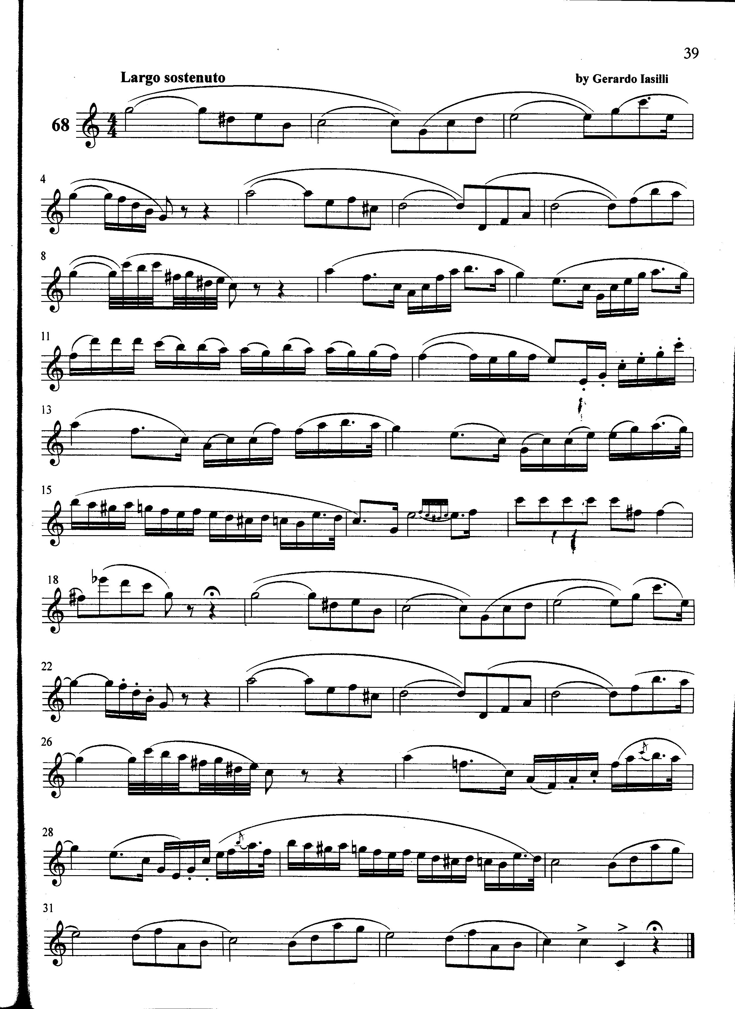 萨克斯管练习曲第100—039页萨克斯曲谱（图1）