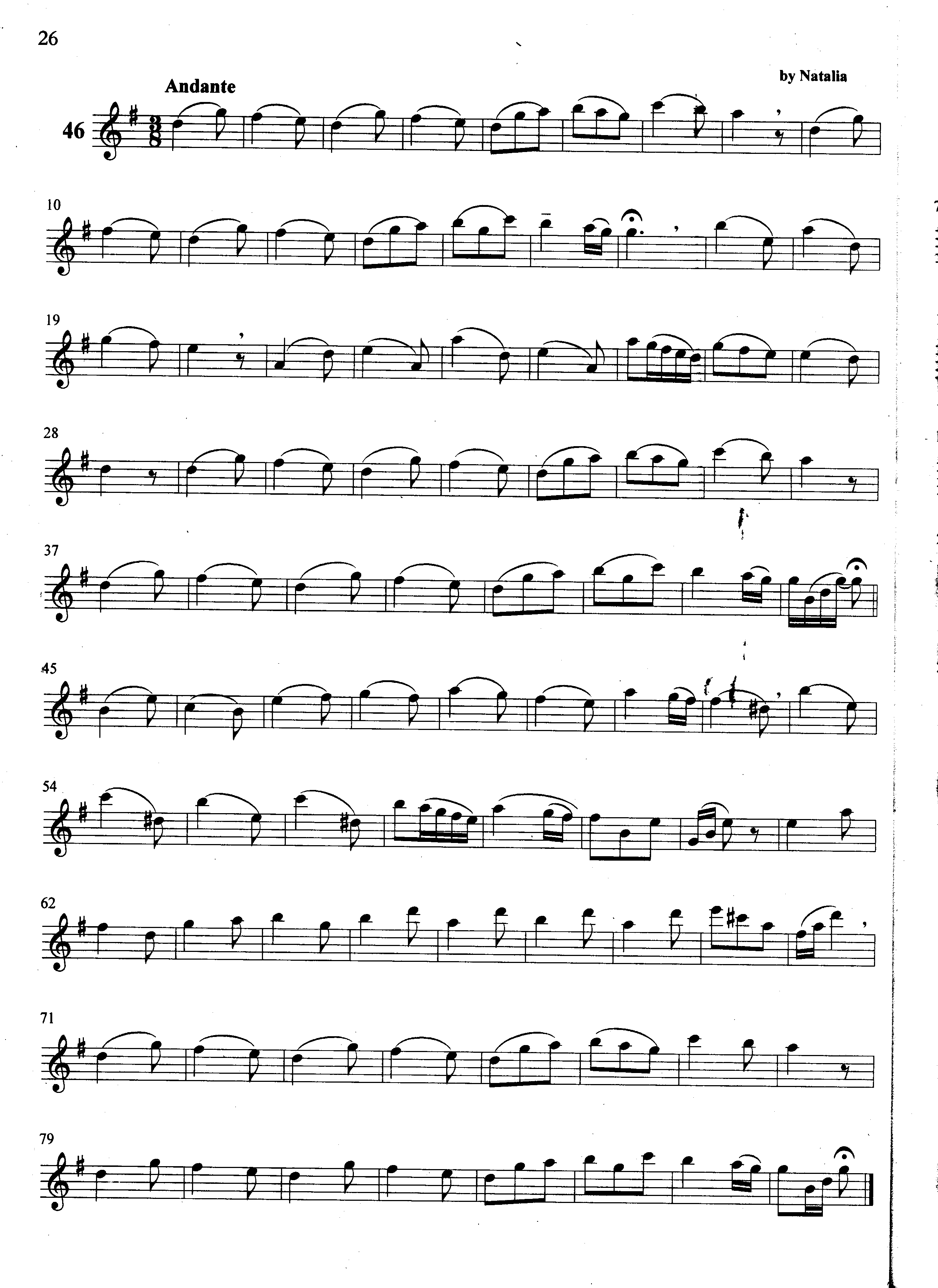 萨克斯管练习曲第100—026页萨克斯曲谱（图1）