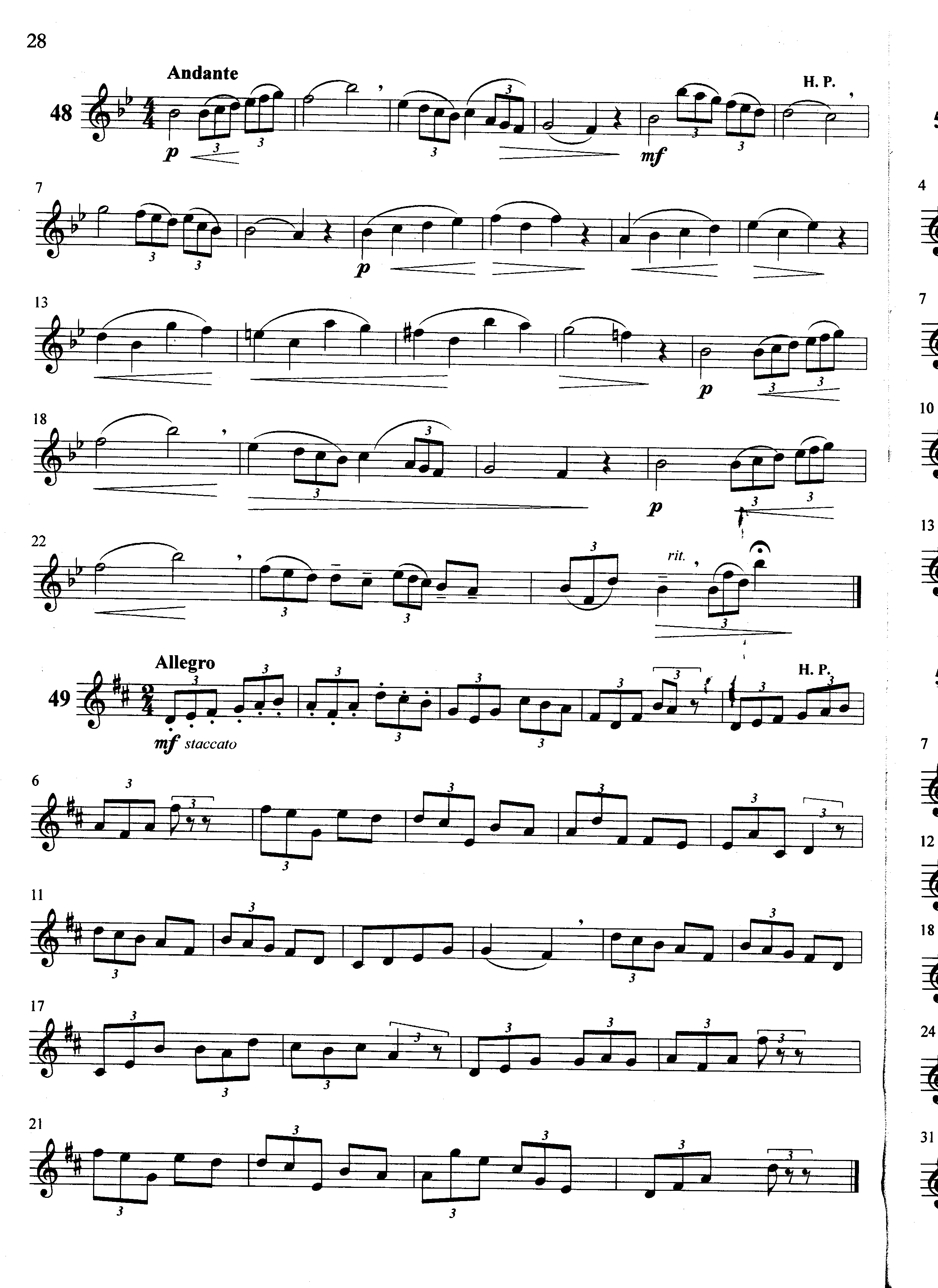 萨克斯管练习曲第100—028页萨克斯曲谱（图1）