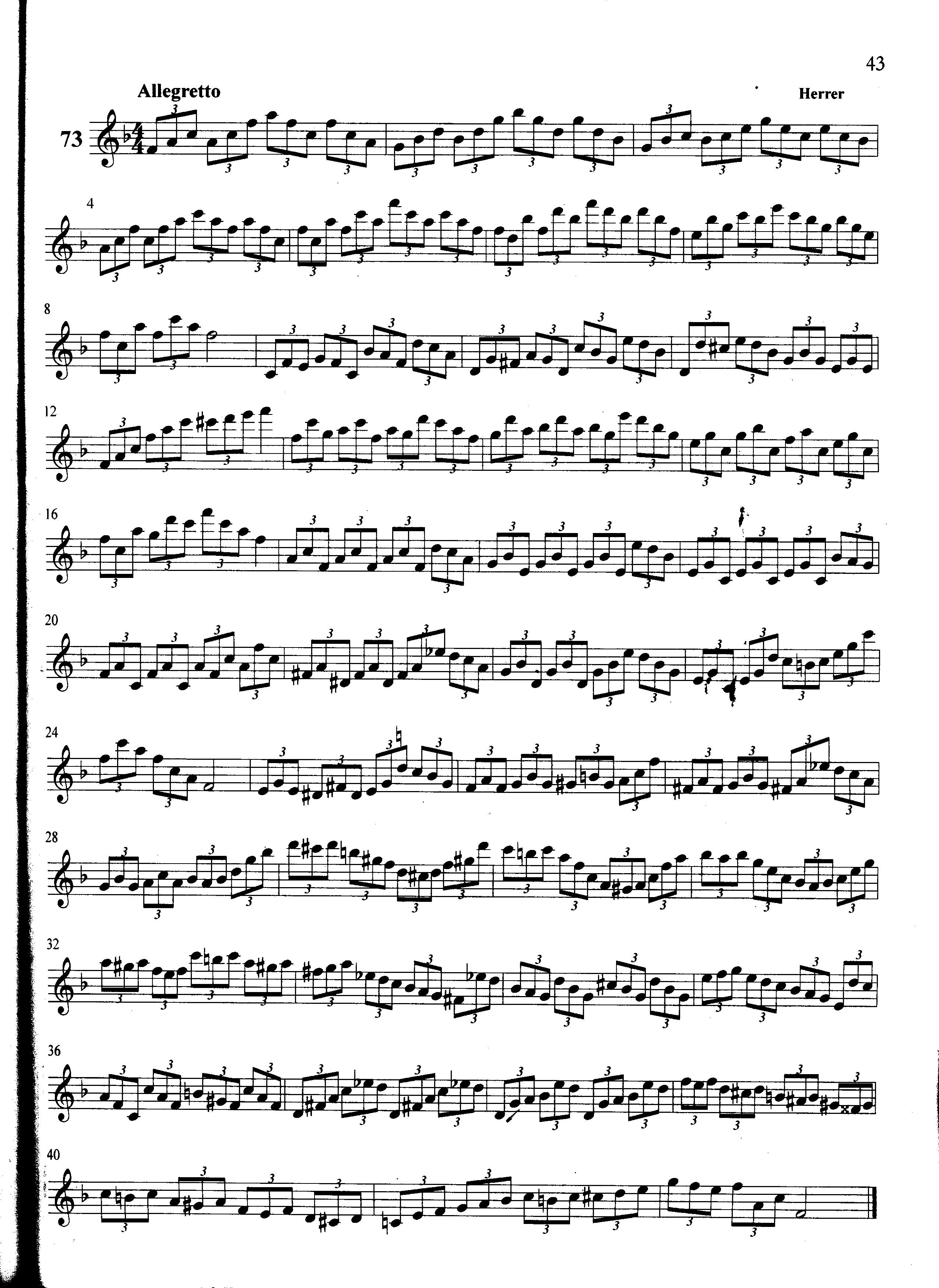萨克斯管练习曲第100—043页萨克斯曲谱（图1）