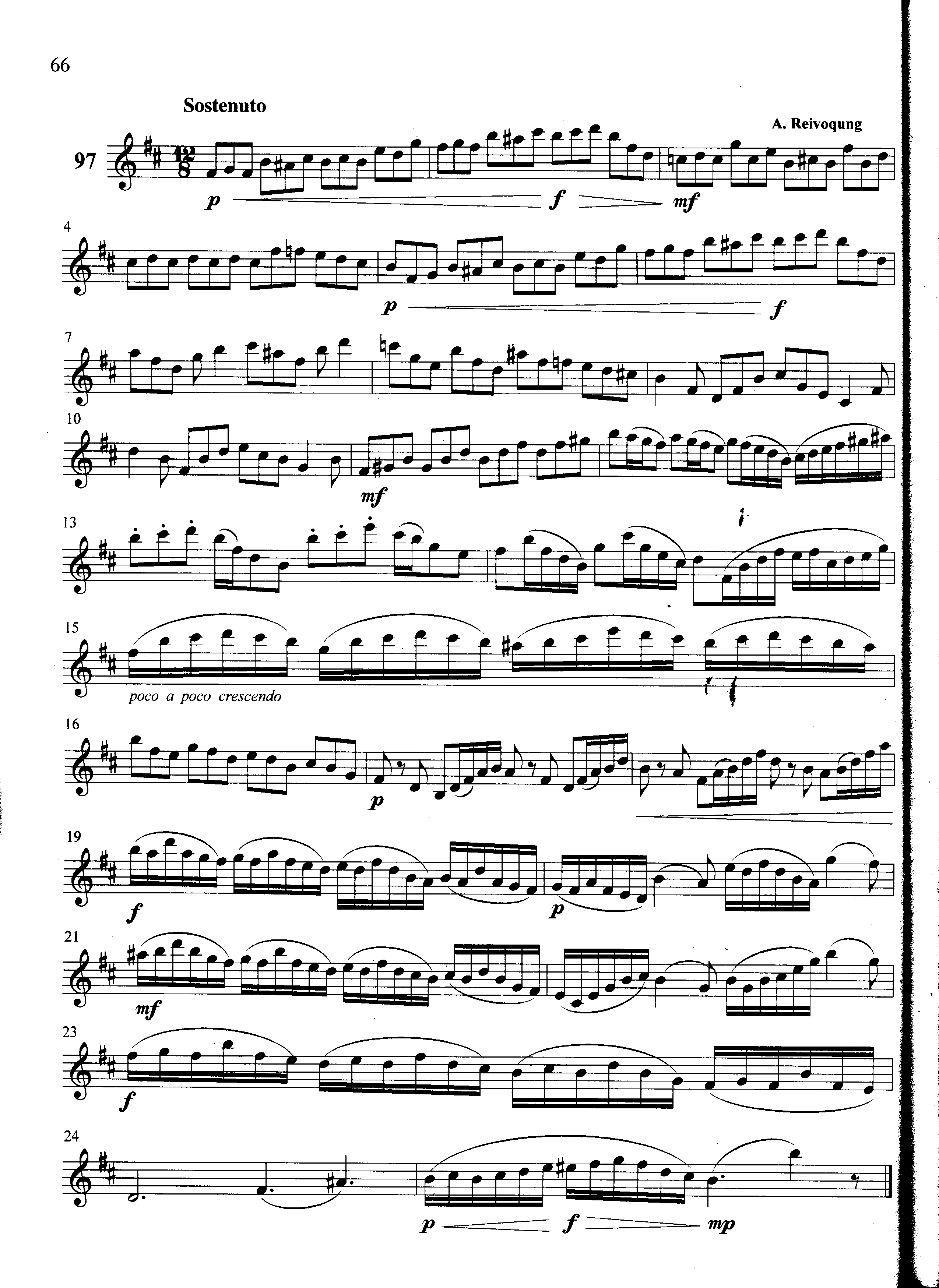 萨克斯管练习曲第100—066页萨克斯曲谱（图1）