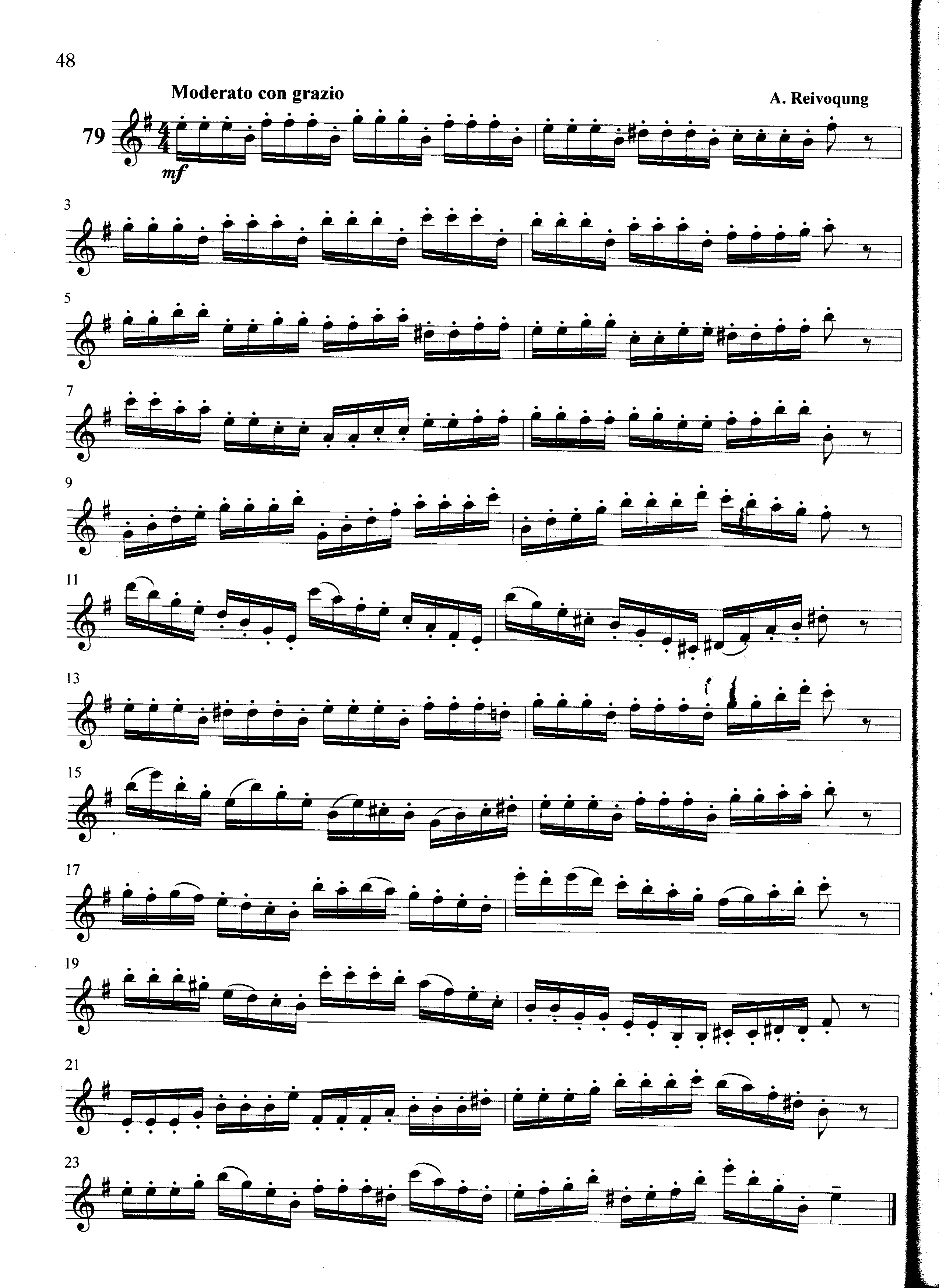 萨克斯管练习曲第100—048页萨克斯曲谱（图1）