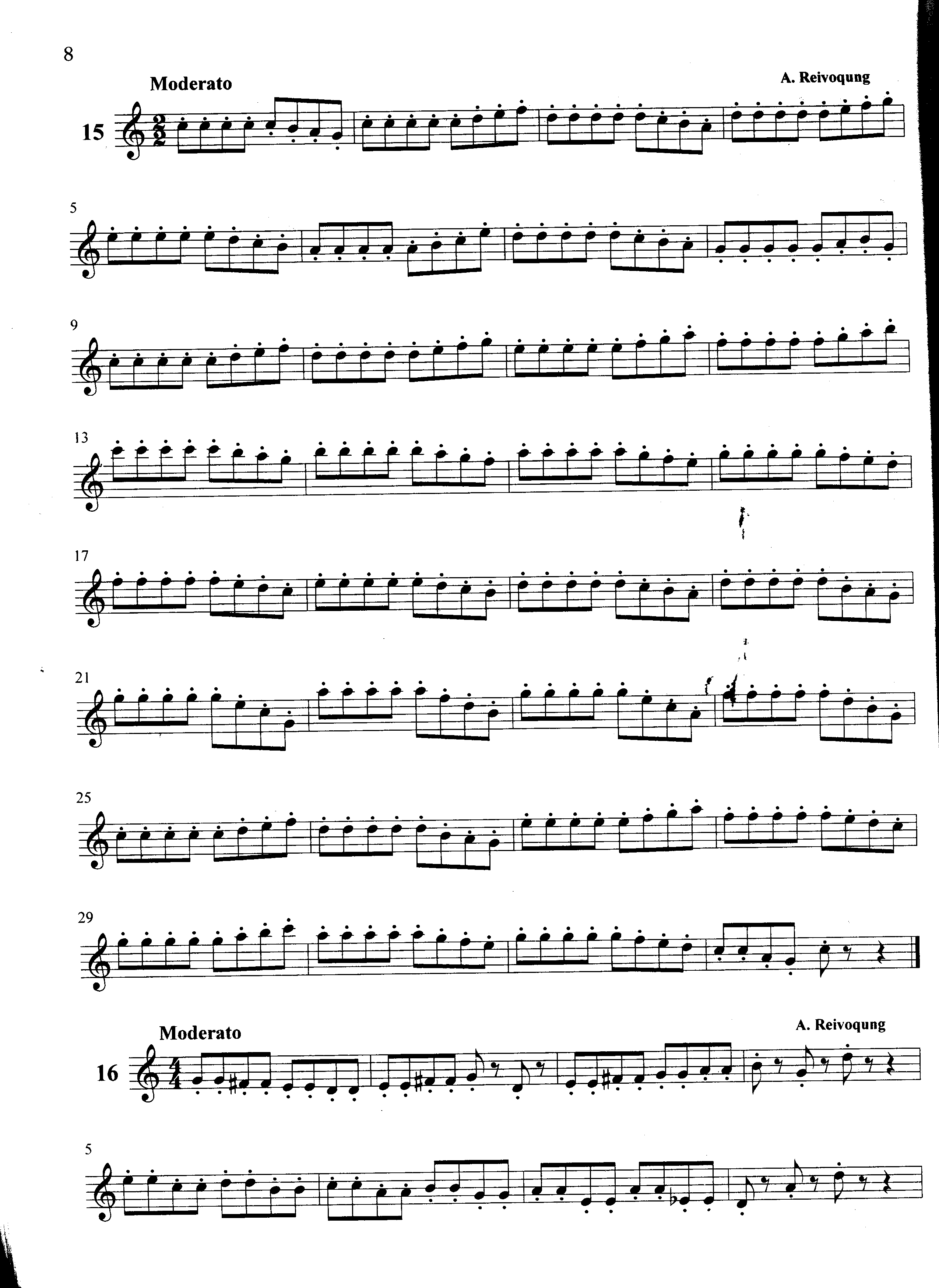 萨克斯管练习曲第100—008页萨克斯曲谱（图1）