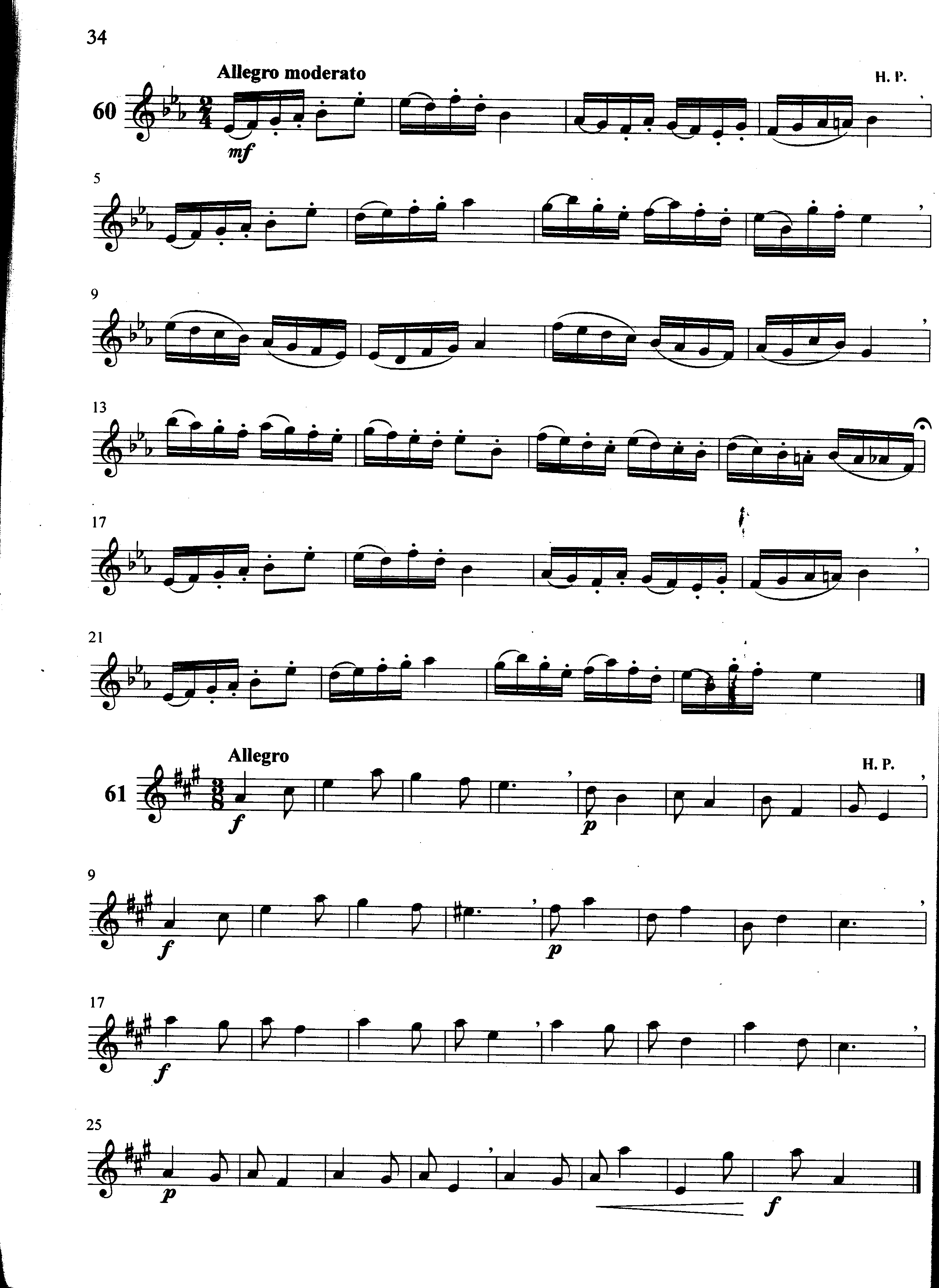 萨克斯管练习曲第100—034页萨克斯曲谱（图1）