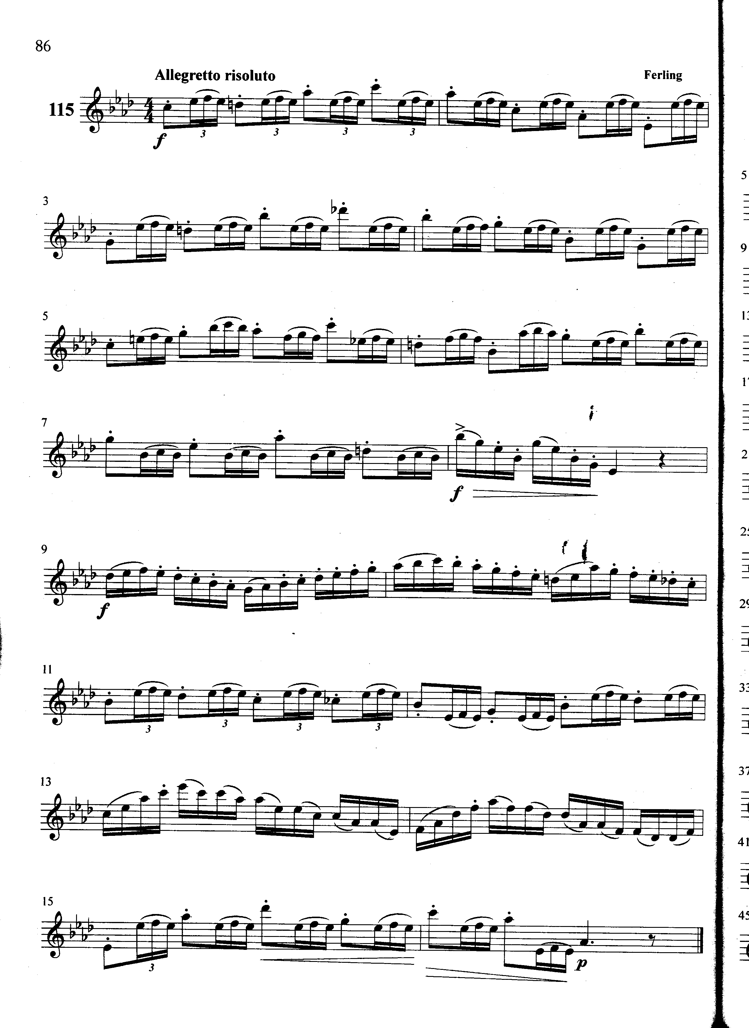 萨克斯管练习曲第100—086页萨克斯曲谱（图1）