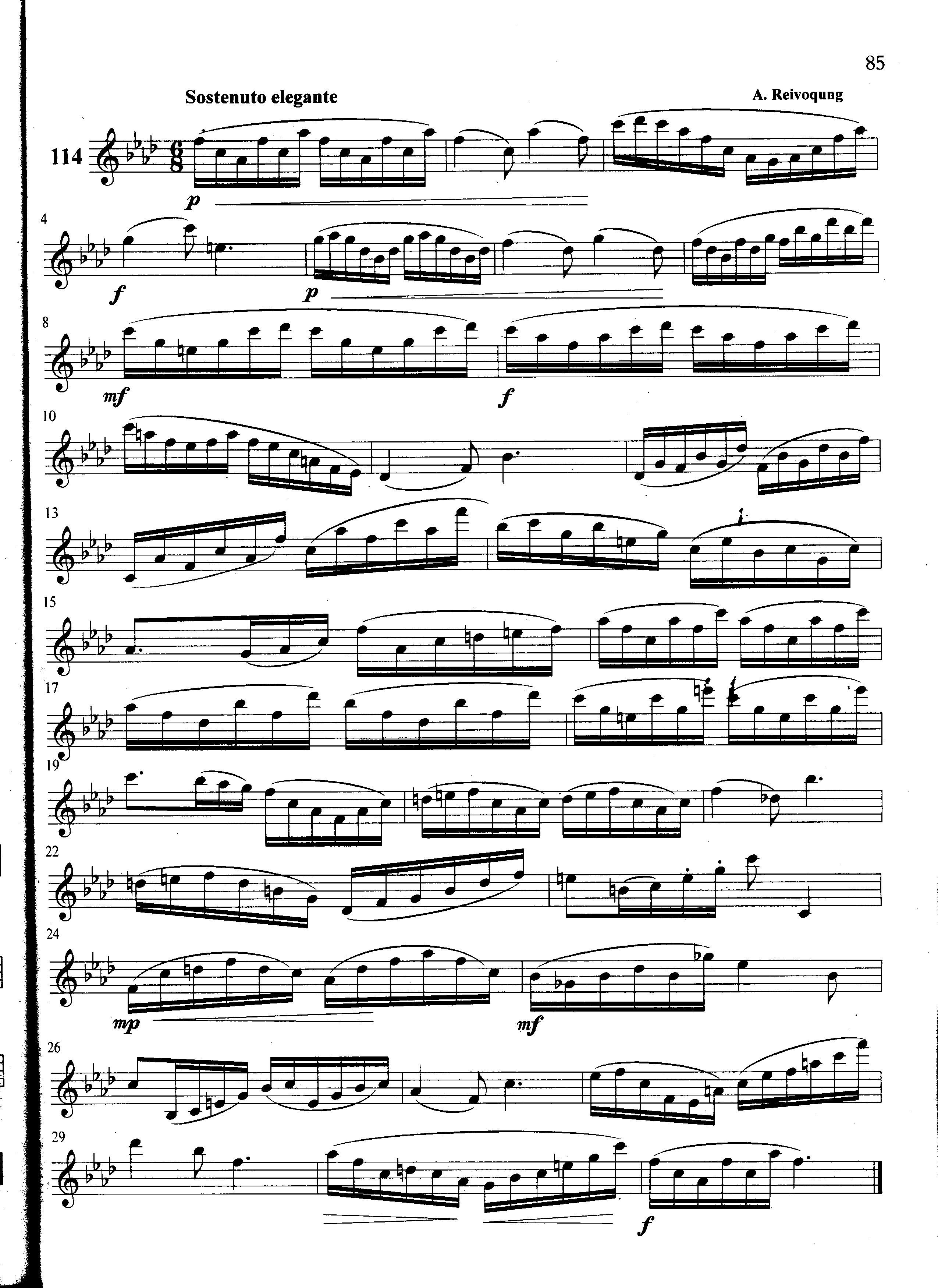 萨克斯管练习曲第100—085页萨克斯曲谱（图1）