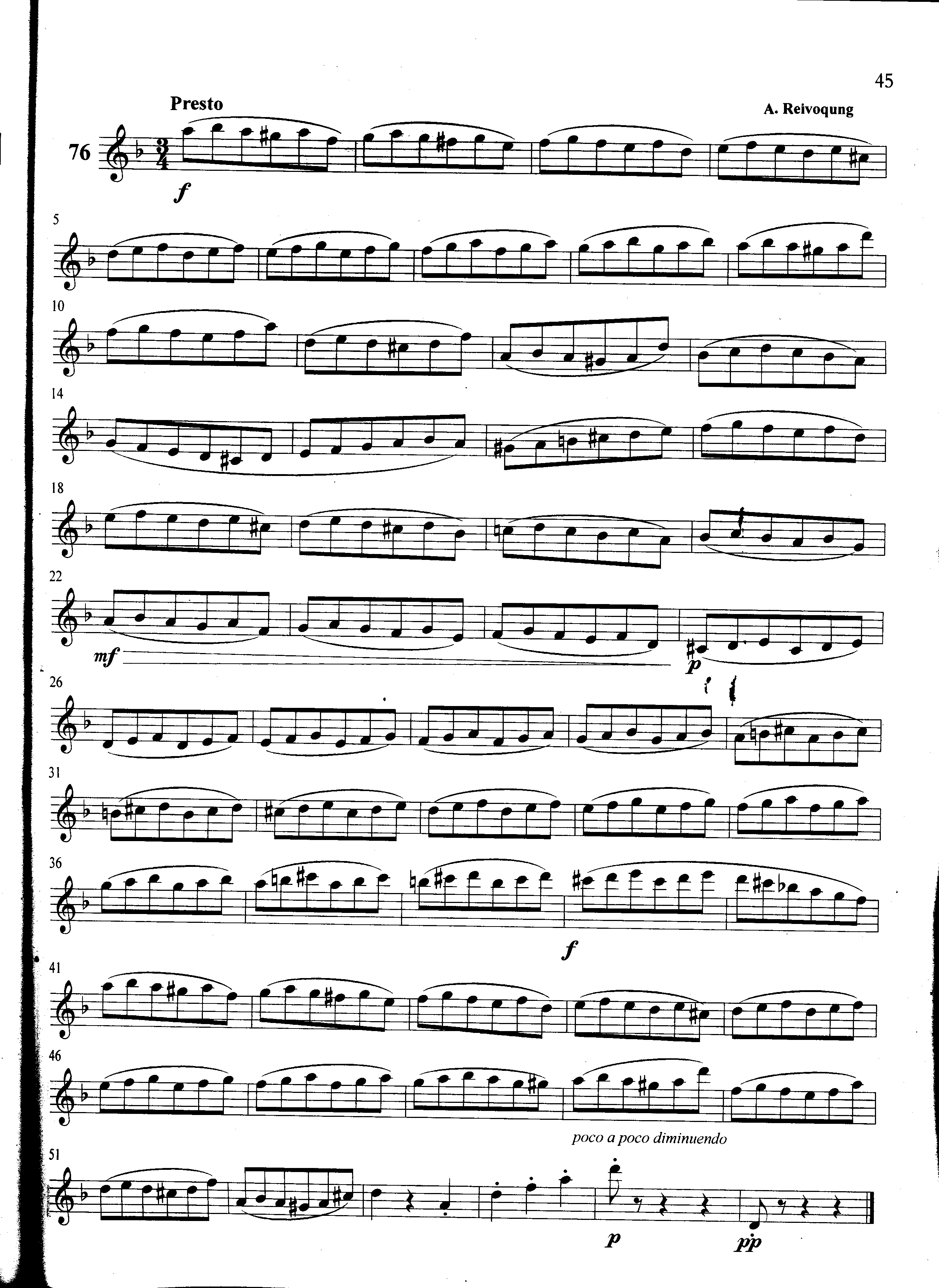萨克斯管练习曲第100—045页萨克斯曲谱（图1）