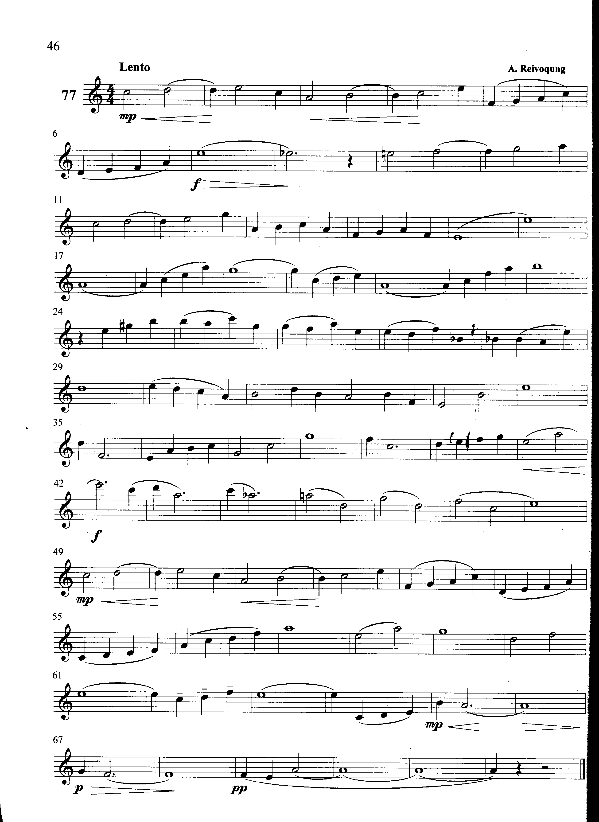 萨克斯管练习曲第100—046页萨克斯曲谱（图1）