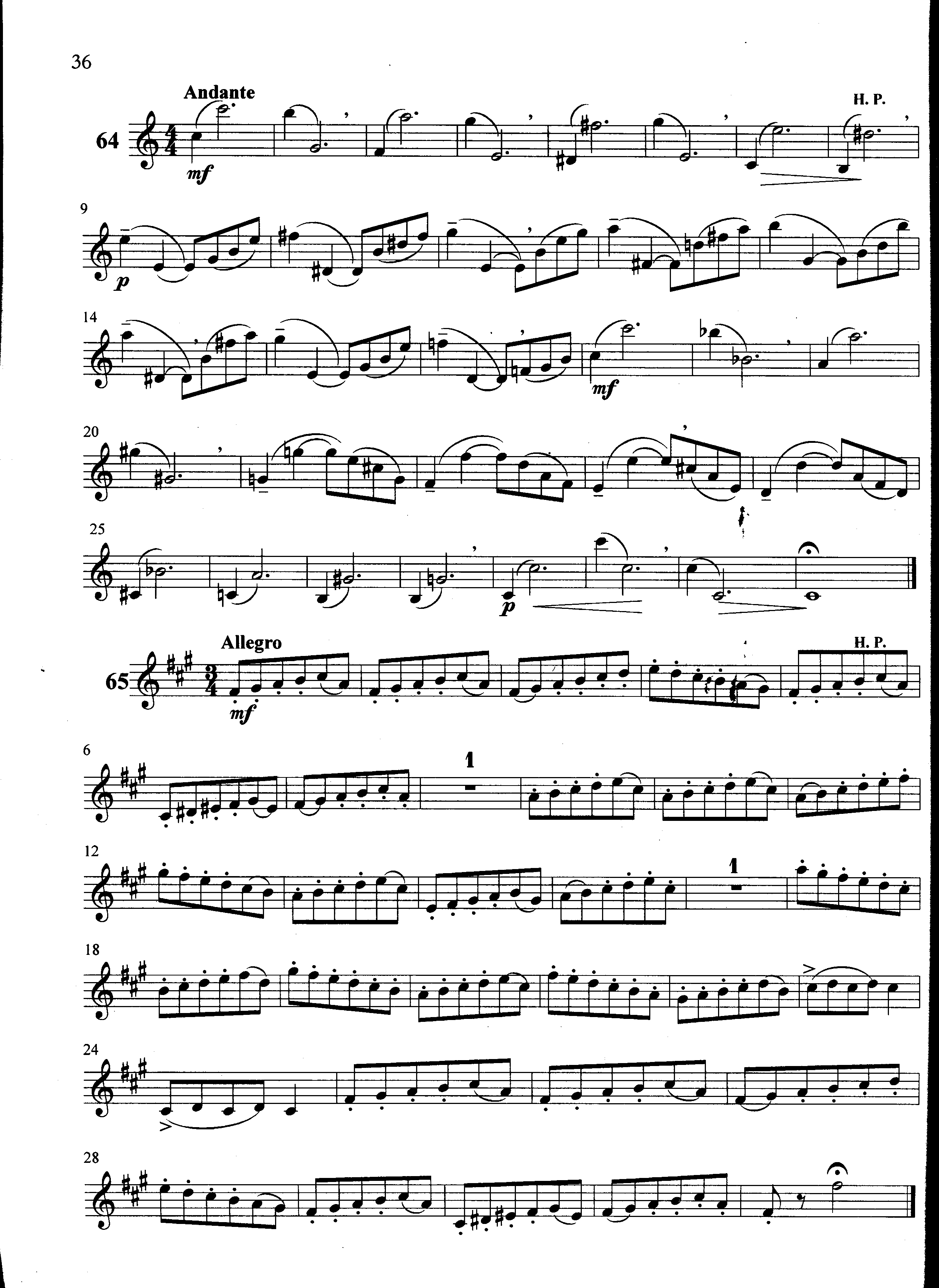 萨克斯管练习曲第100—036页萨克斯曲谱（图1）