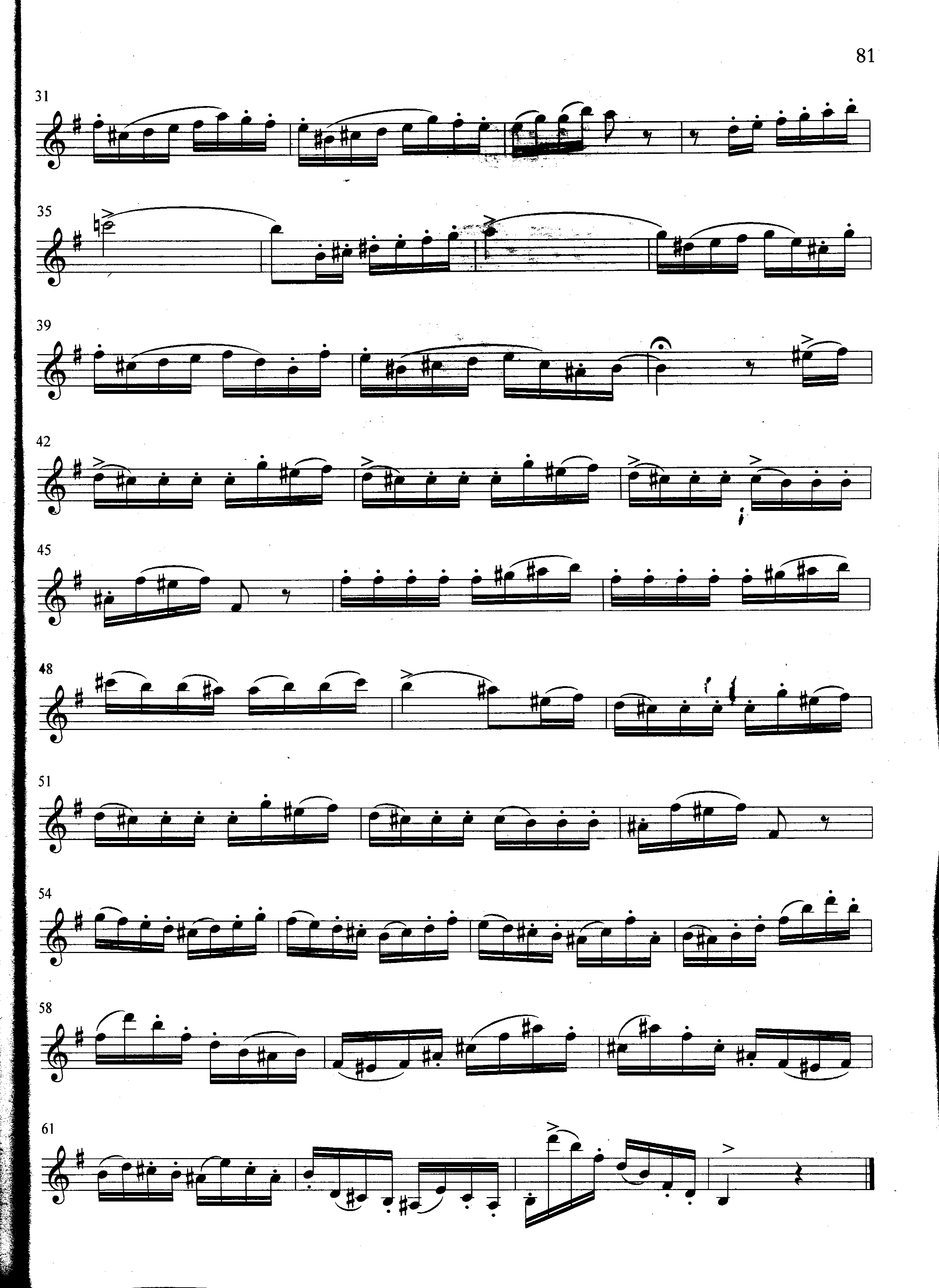 萨克斯管练习曲第100—081页萨克斯曲谱（图1）