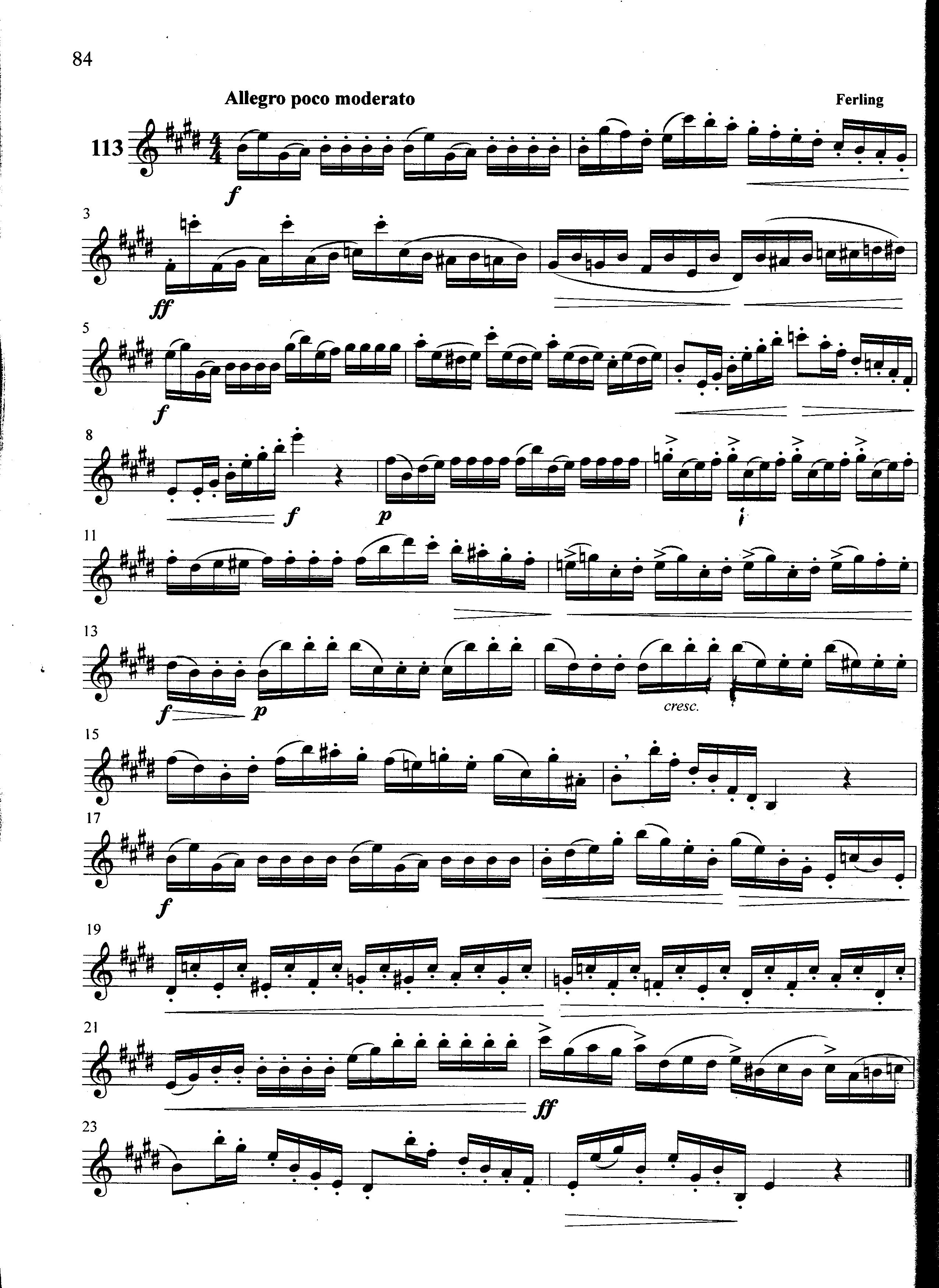 萨克斯管练习曲第100—084页萨克斯曲谱（图1）