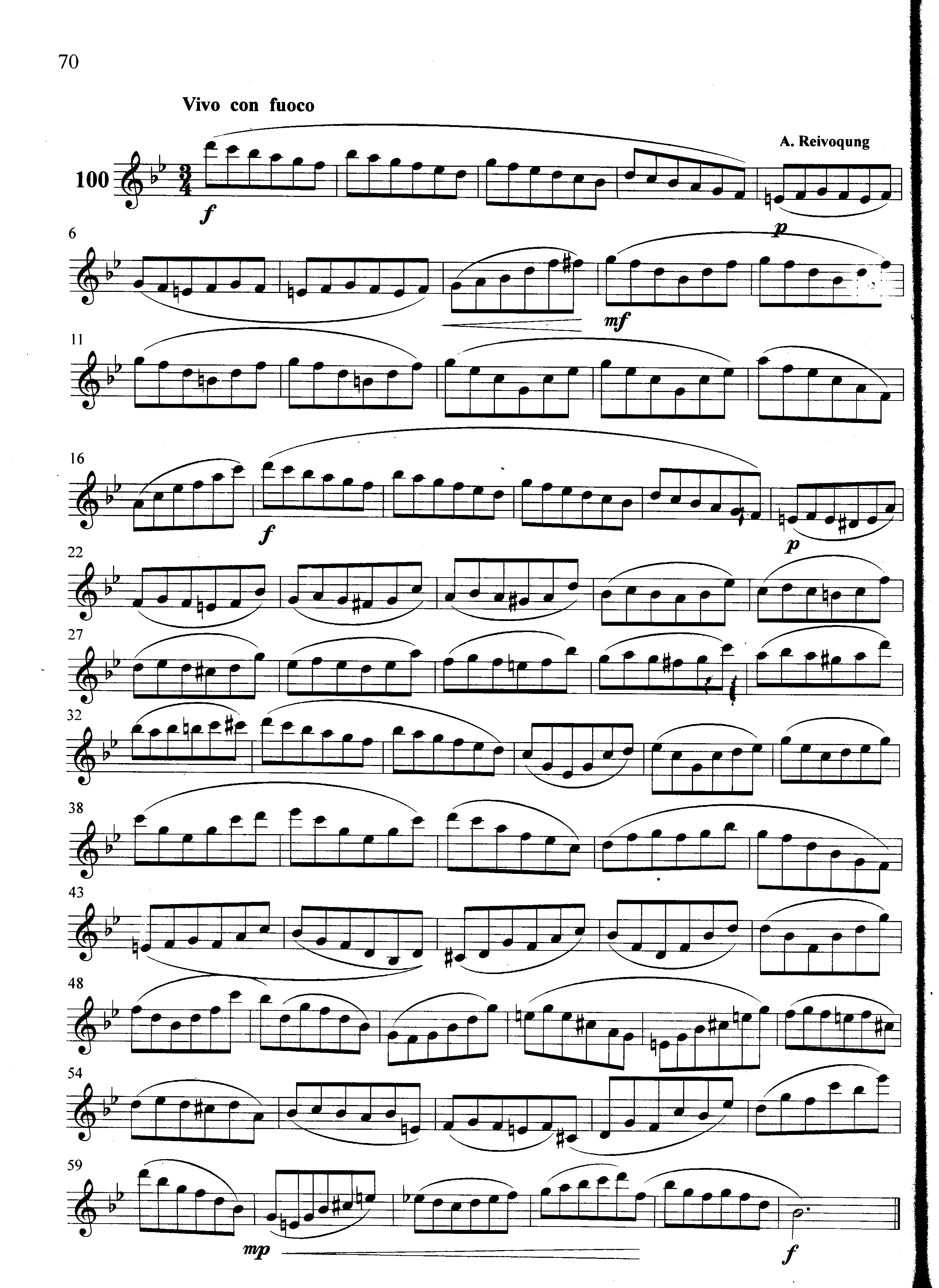 萨克斯管练习曲第100—070页萨克斯曲谱（图1）