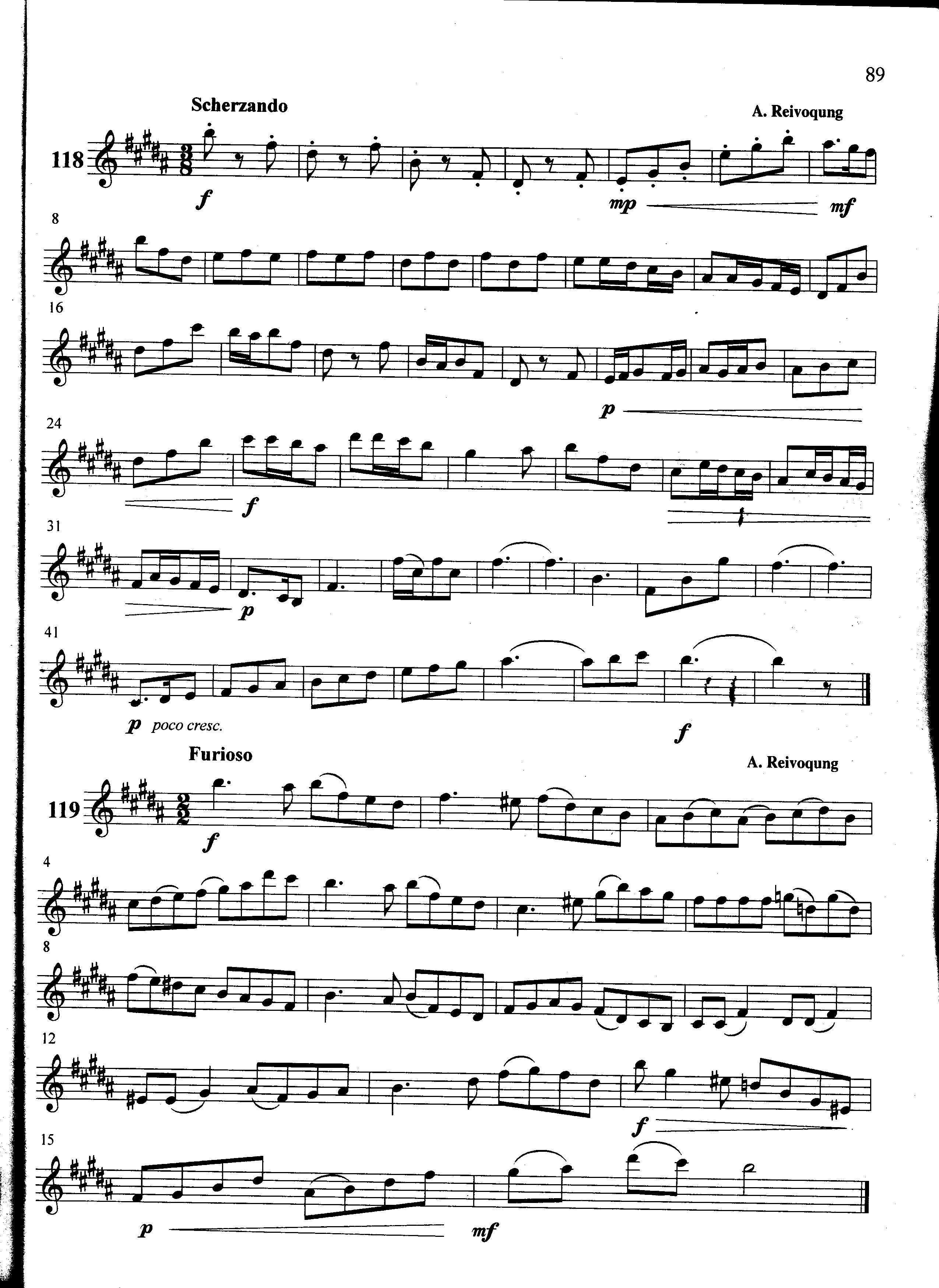 萨克斯管练习曲第100—089页萨克斯曲谱（图1）