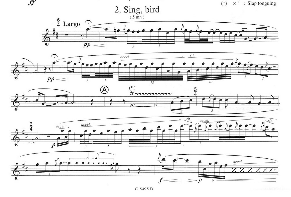 须川展也的《Fuzzy Bird Sonata》(Sing, Bird)毛绒鸟奏鸣曲二萨克斯曲谱（图1）