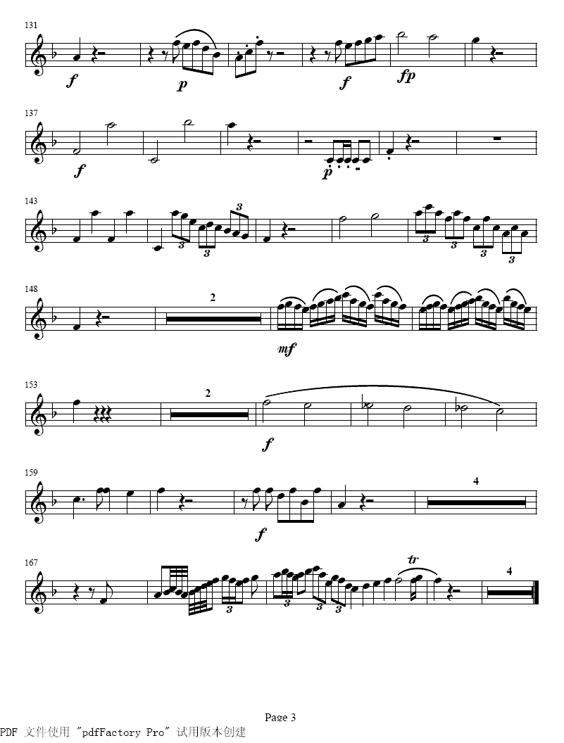 海吨降E大调协奏曲第一乐章萨克斯曲谱（图3）