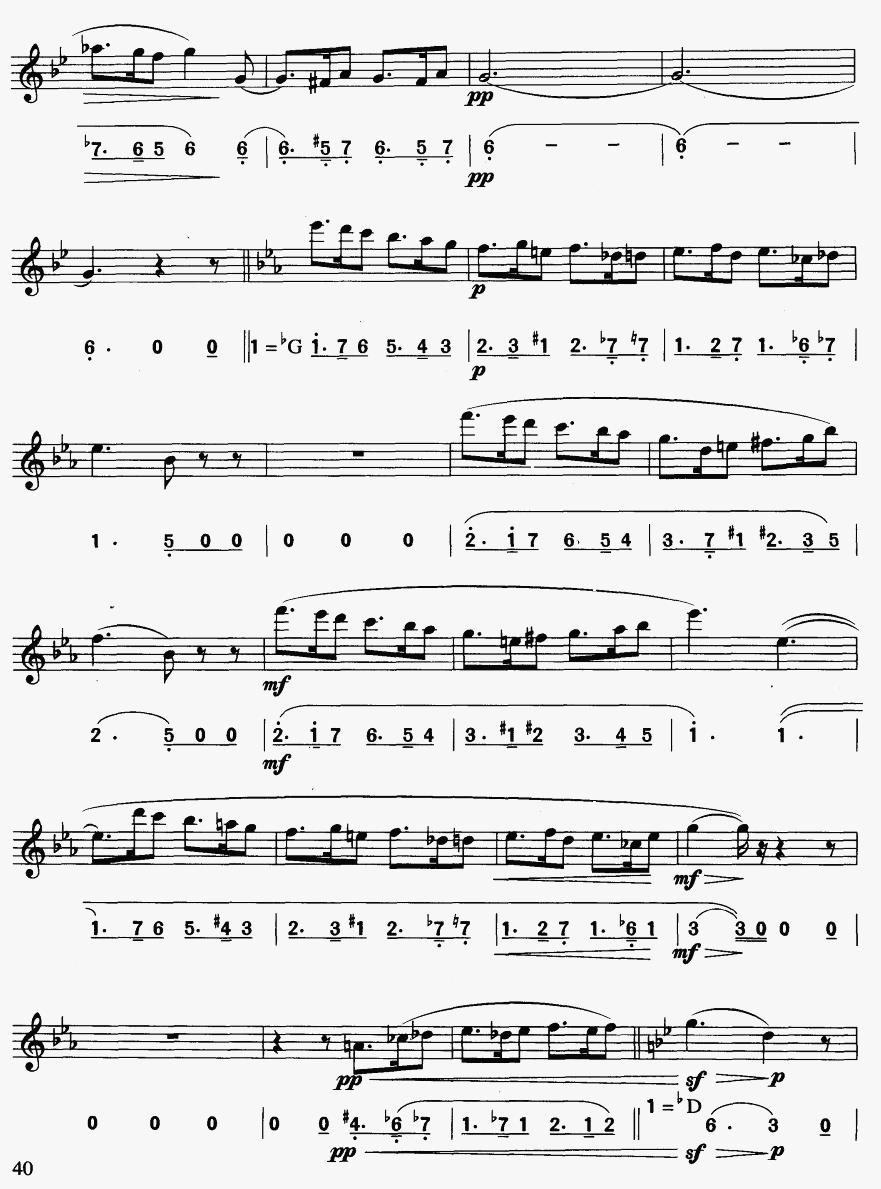 西西里舞曲（简线合谱）萨克斯曲谱（图3）