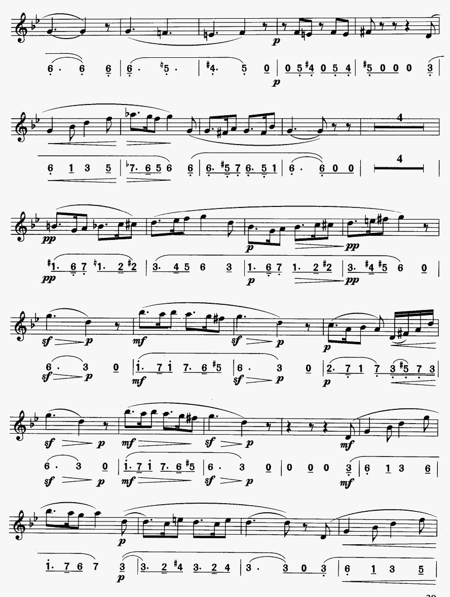 西西里舞曲（简线合谱）萨克斯曲谱（图2）