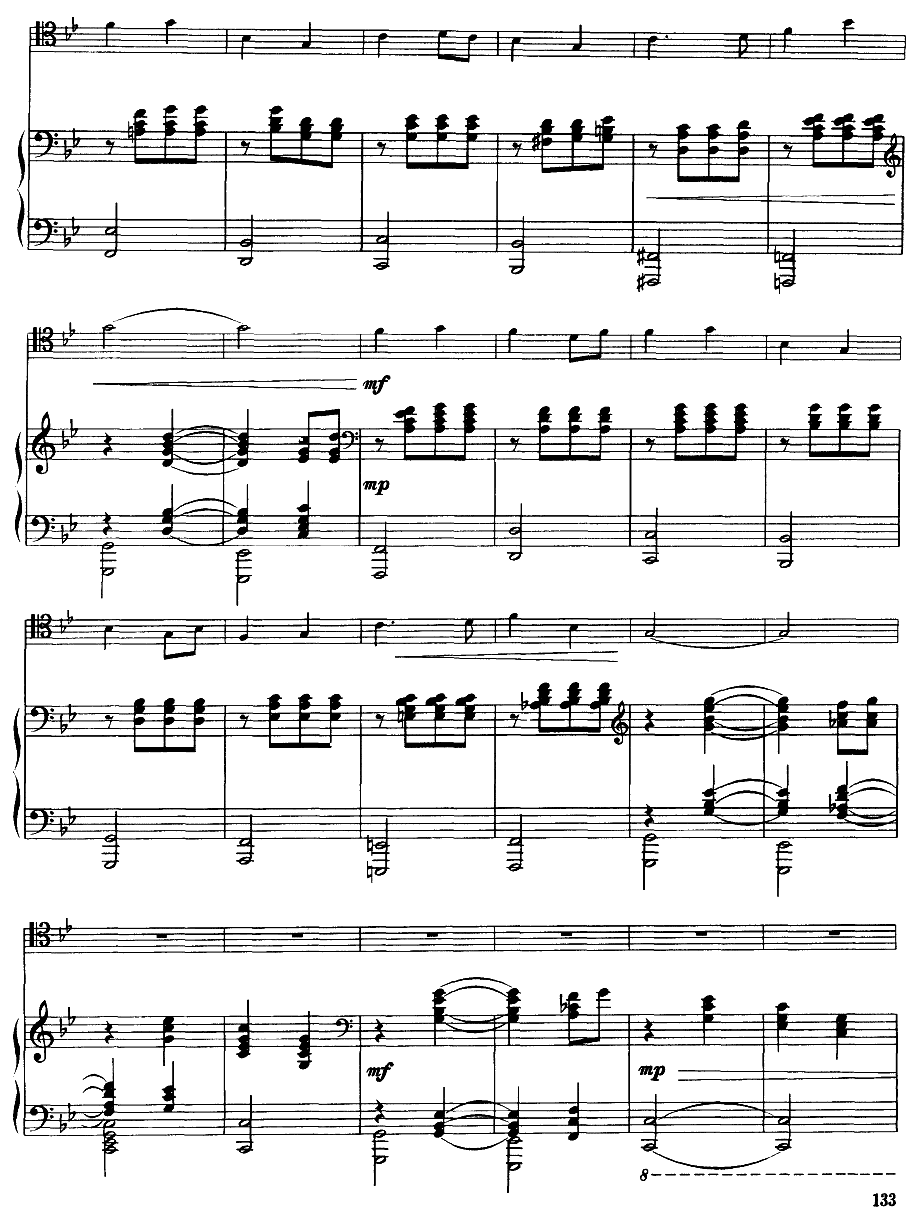 嘎达梅林主题幻想曲（经典长号曲）萨克斯曲谱（图3）