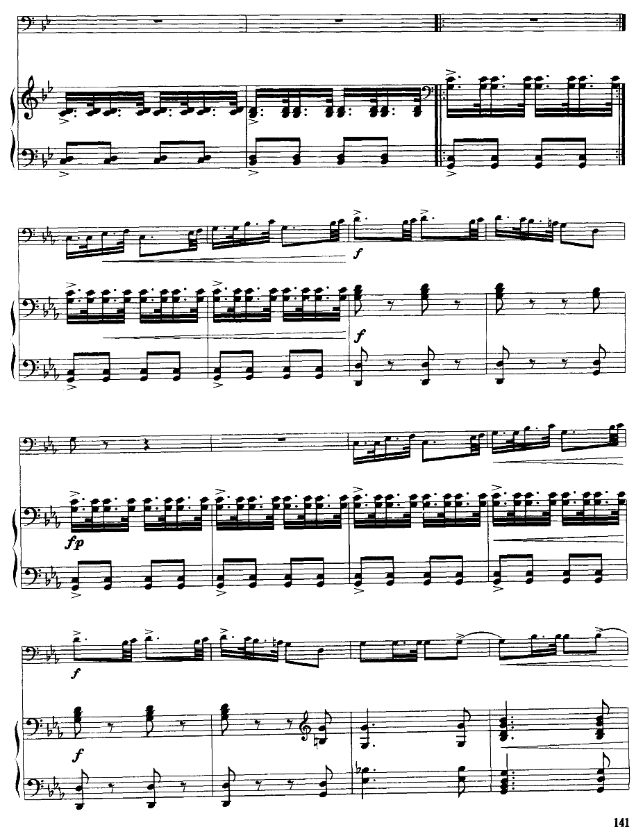 嘎达梅林主题幻想曲（经典长号曲）萨克斯曲谱（图11）