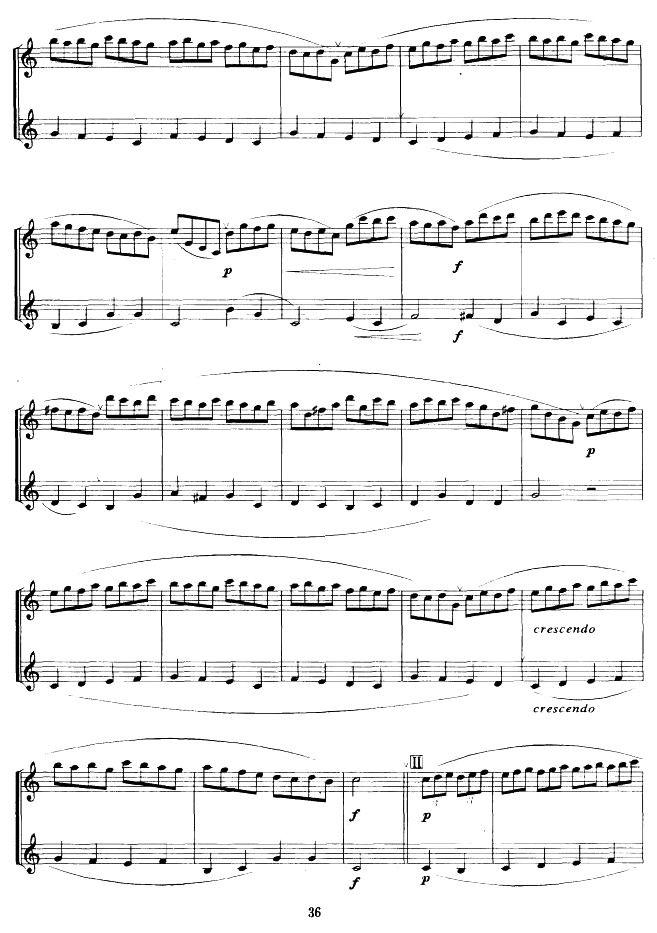 变奏的加沃特（二重奏）萨克斯曲谱（图2）