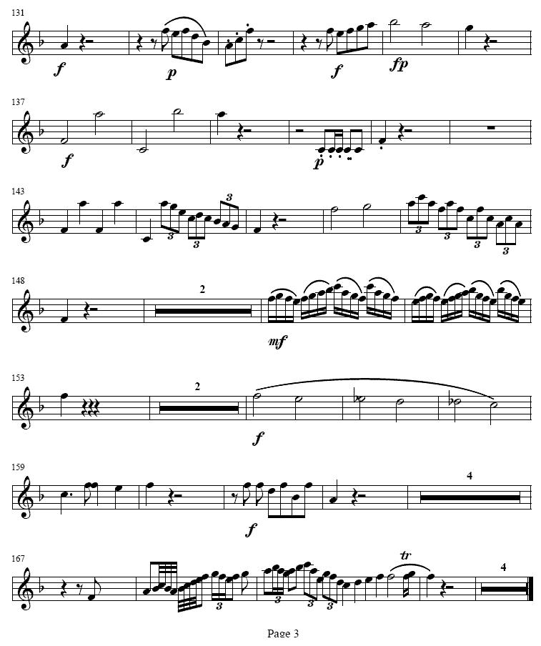 降E大调协奏曲（第一乐章）萨克斯曲谱（图3）
