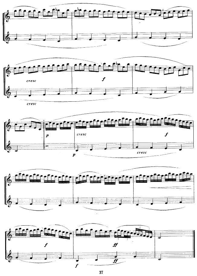 变奏的加沃特（二重奏）萨克斯曲谱（图3）
