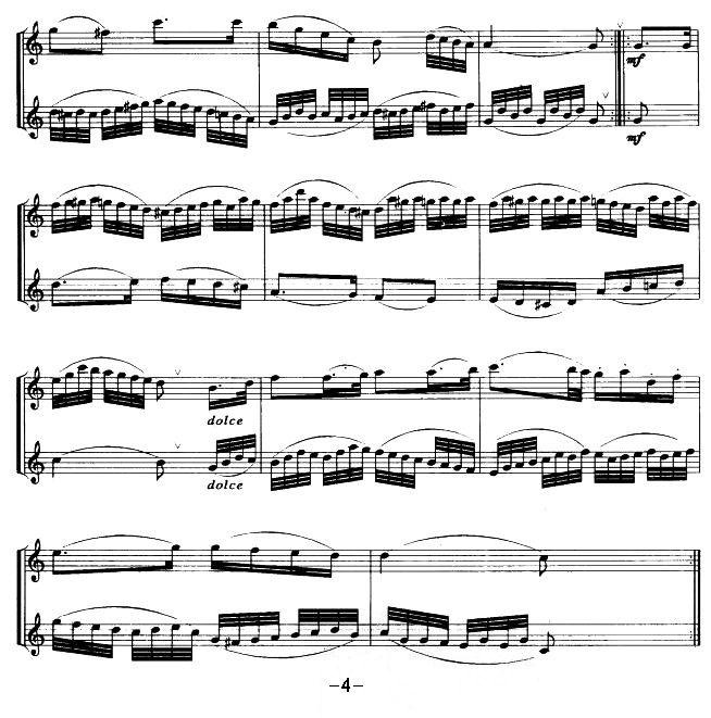 主题与变奏（二重奏）萨克斯曲谱（图4）