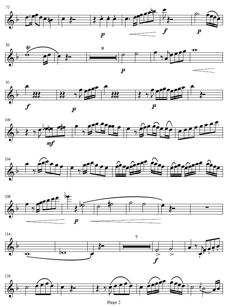 降E大调协奏曲（第一乐章）萨克斯曲谱（图2）