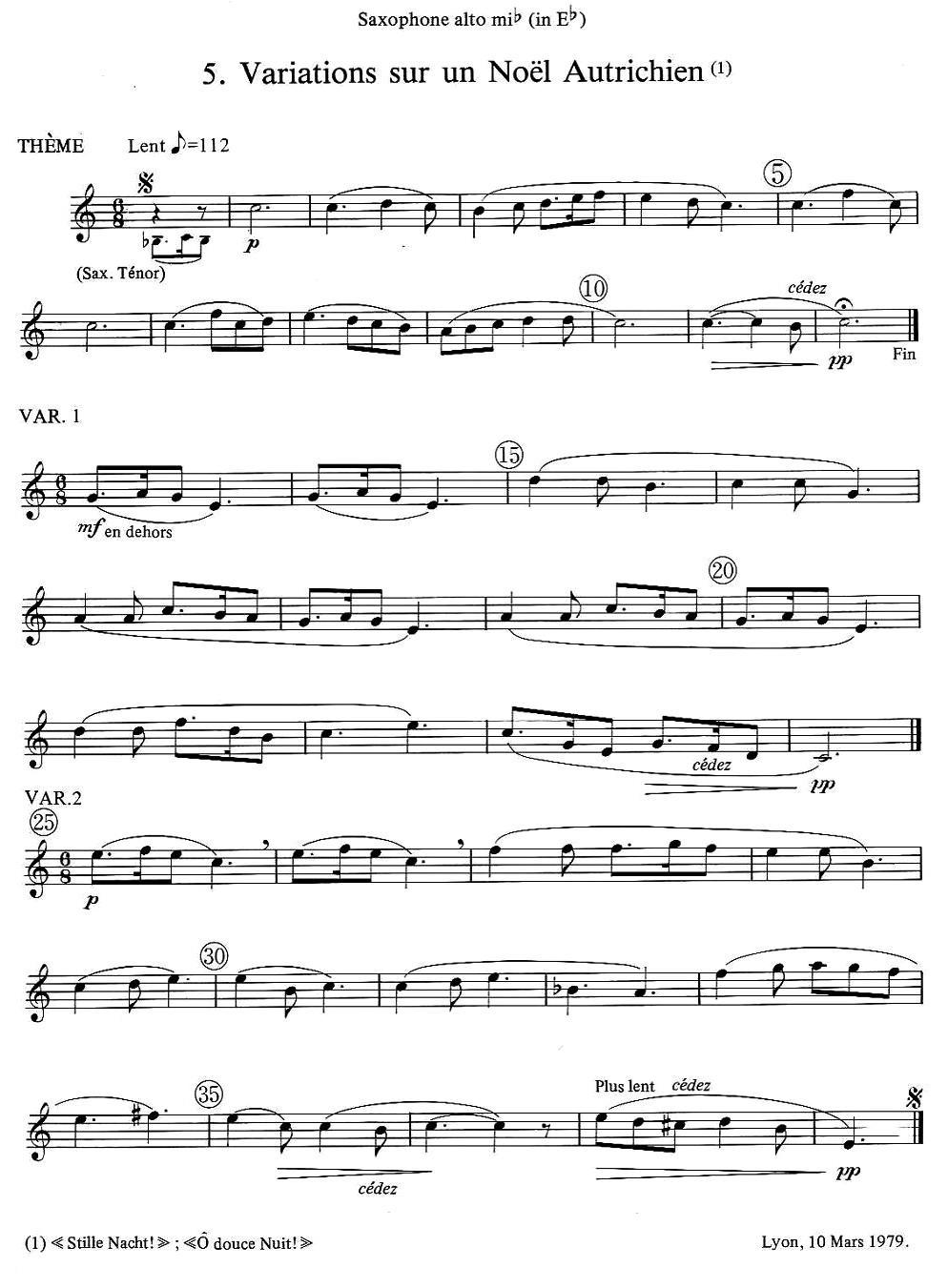 jean Bouvard 编写的6首萨克斯四重奏（中音萨克斯分谱）萨克斯曲谱（图6）