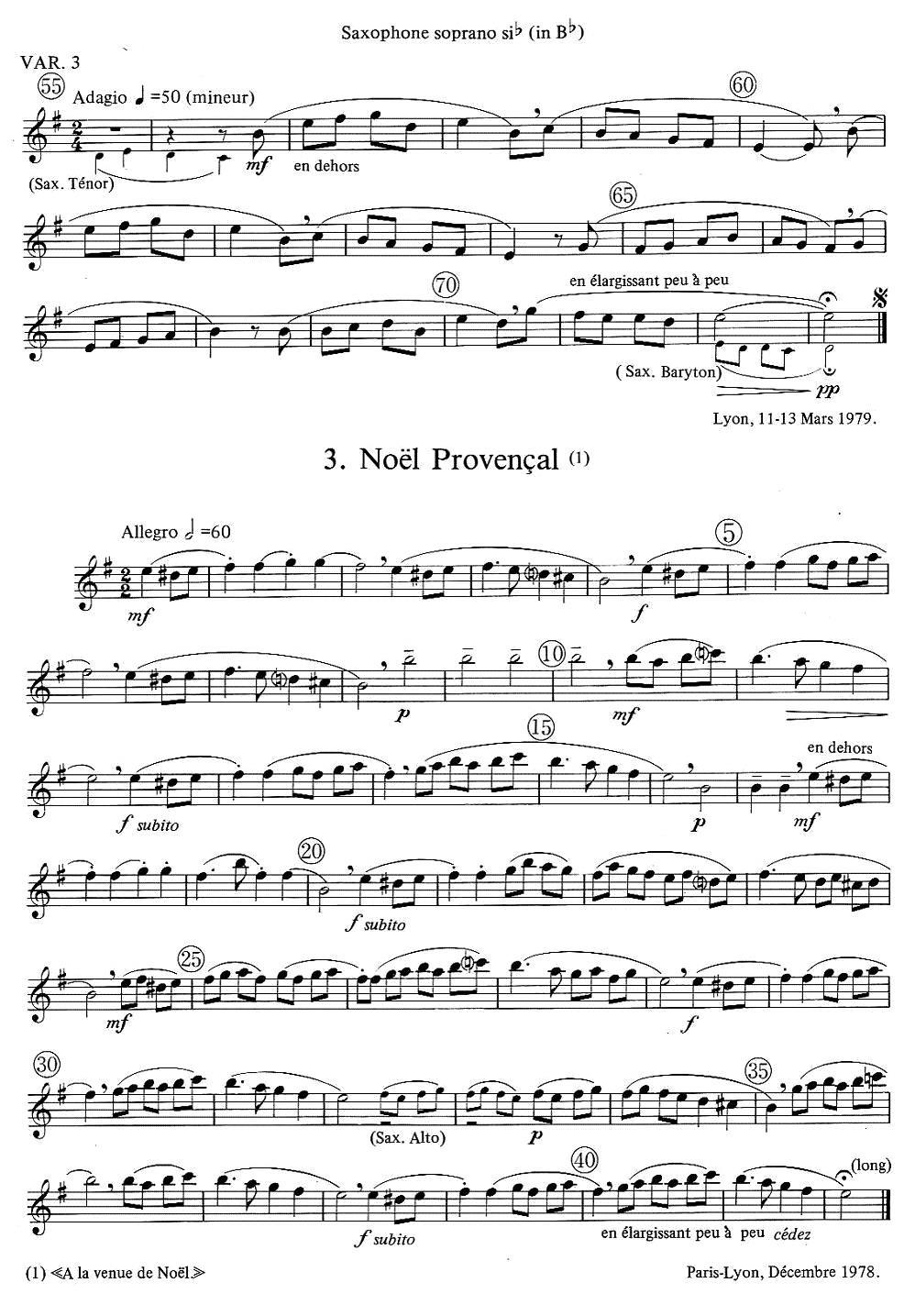 jean Bouvard 编写的6首萨克斯四重奏（高音萨克斯分谱）萨克斯曲谱（图3）