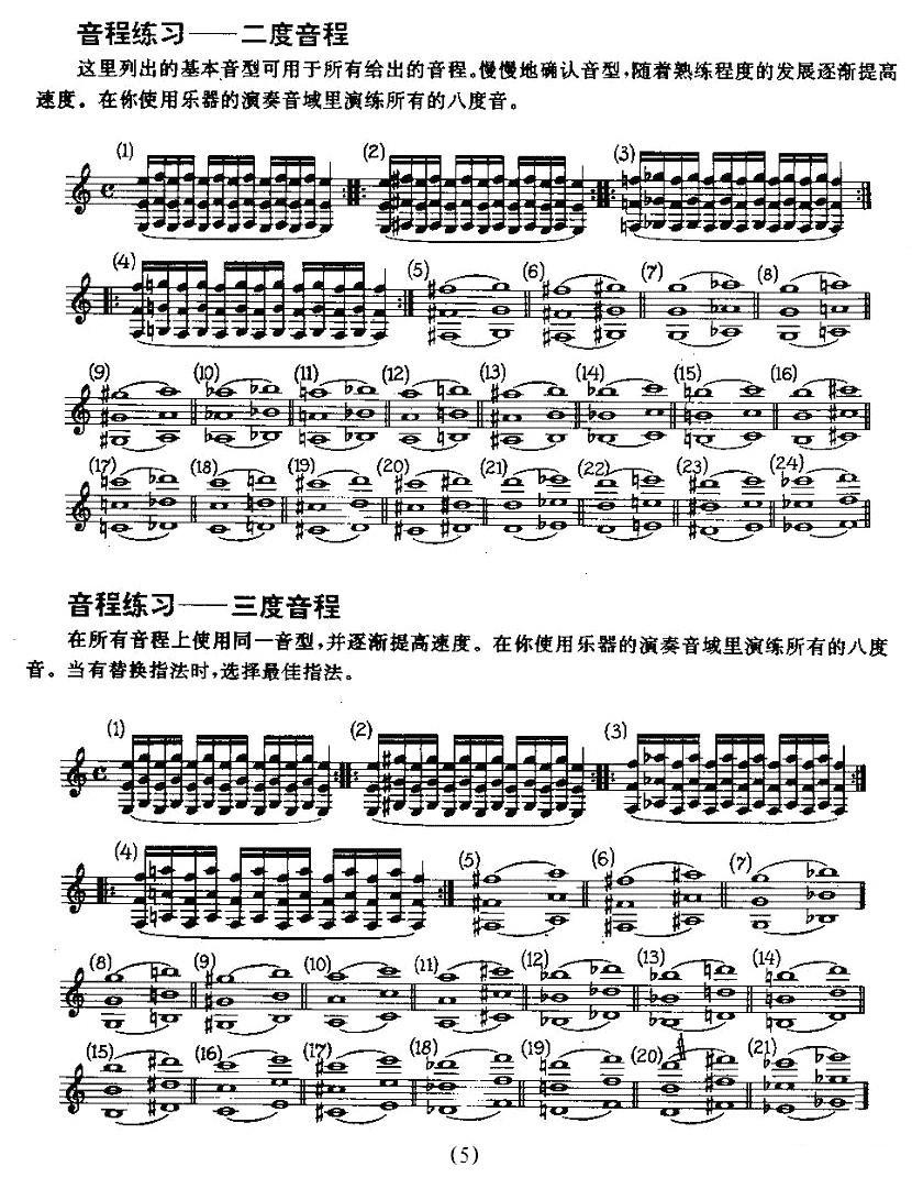 单簧管和次中音萨克管的日常练习萨克斯曲谱（图5）