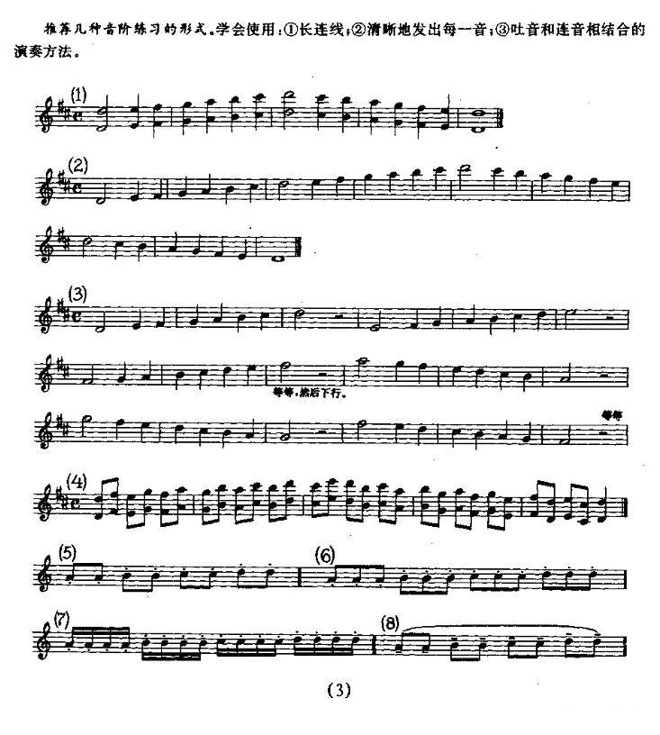 中音萨克管的日常练习萨克斯曲谱（图3）