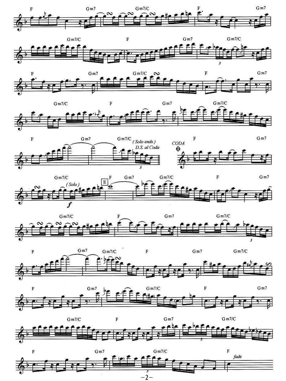 爵士乐萨克斯曲谱（图2）