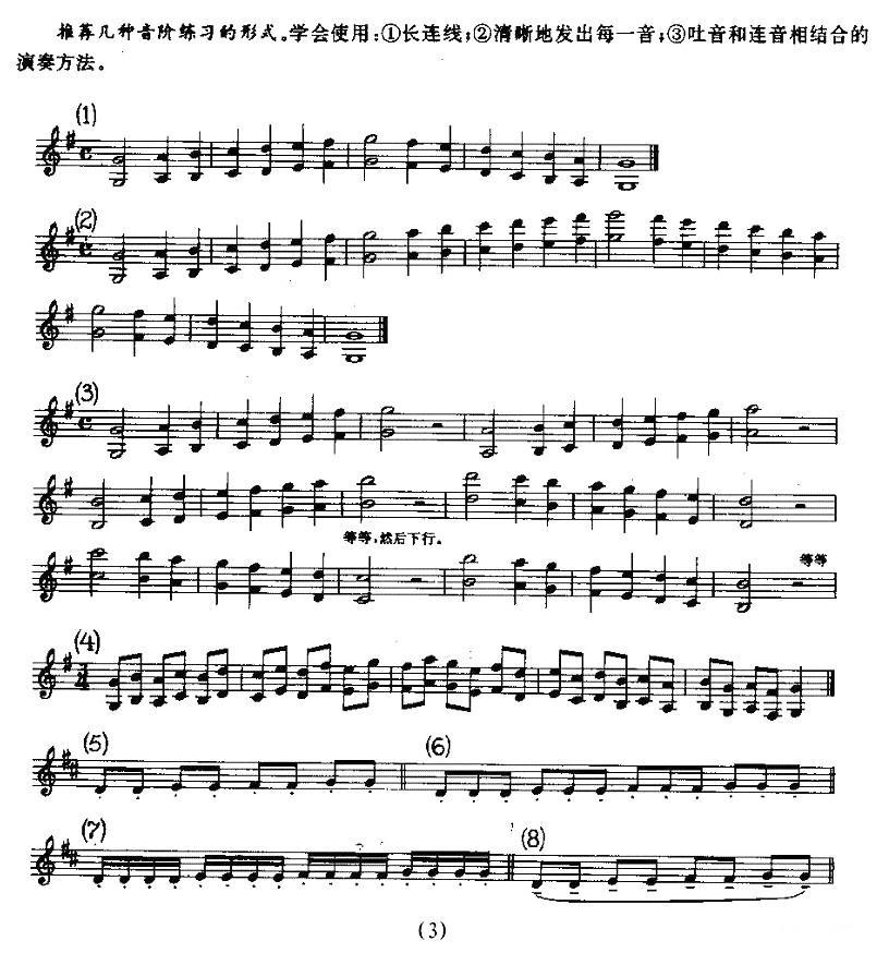 单簧管和次中音萨克管的日常练习萨克斯曲谱（图3）